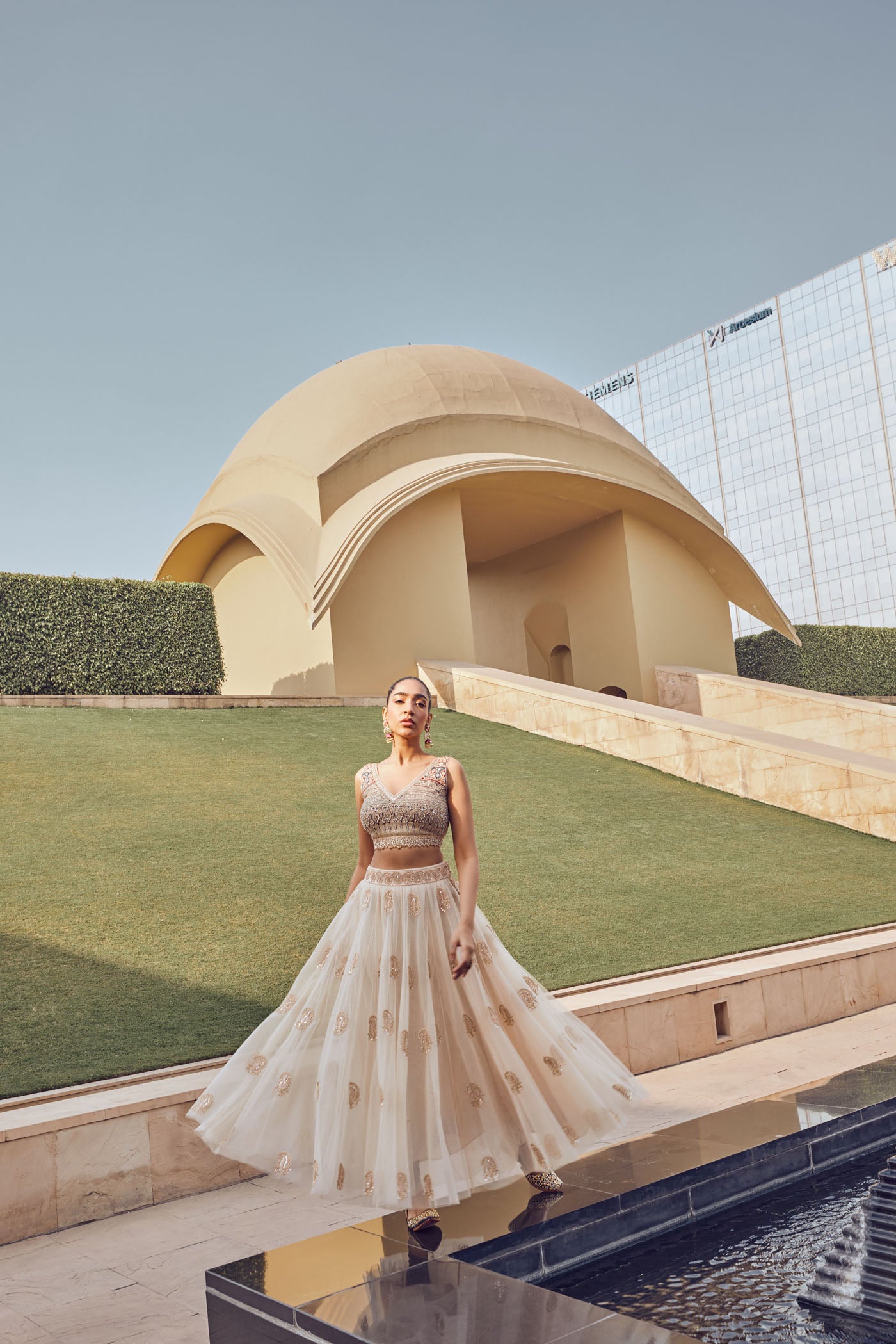 Ivory Gold Lehenga Set