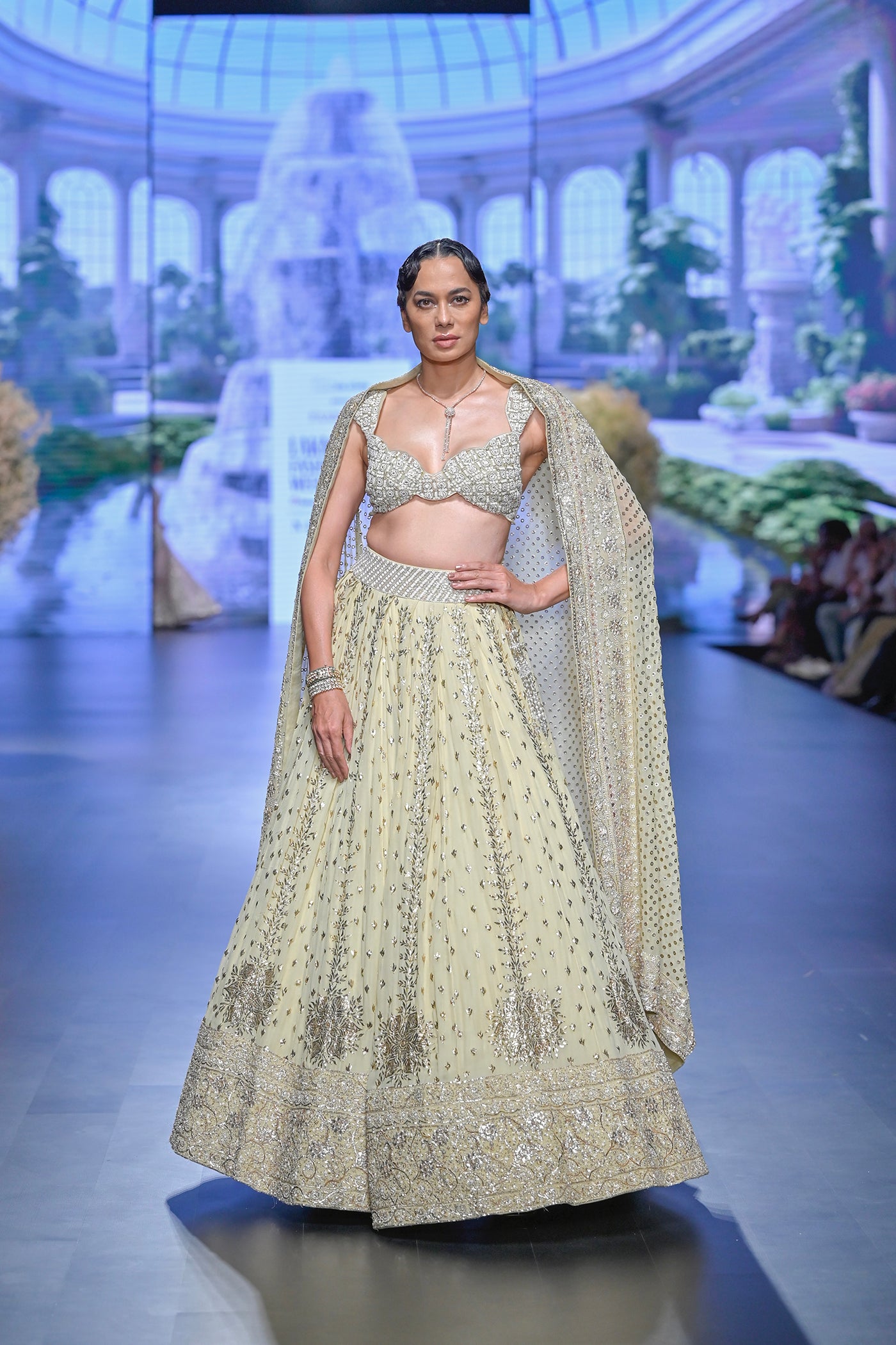 Pistachio Green Embellished Lehenga Set