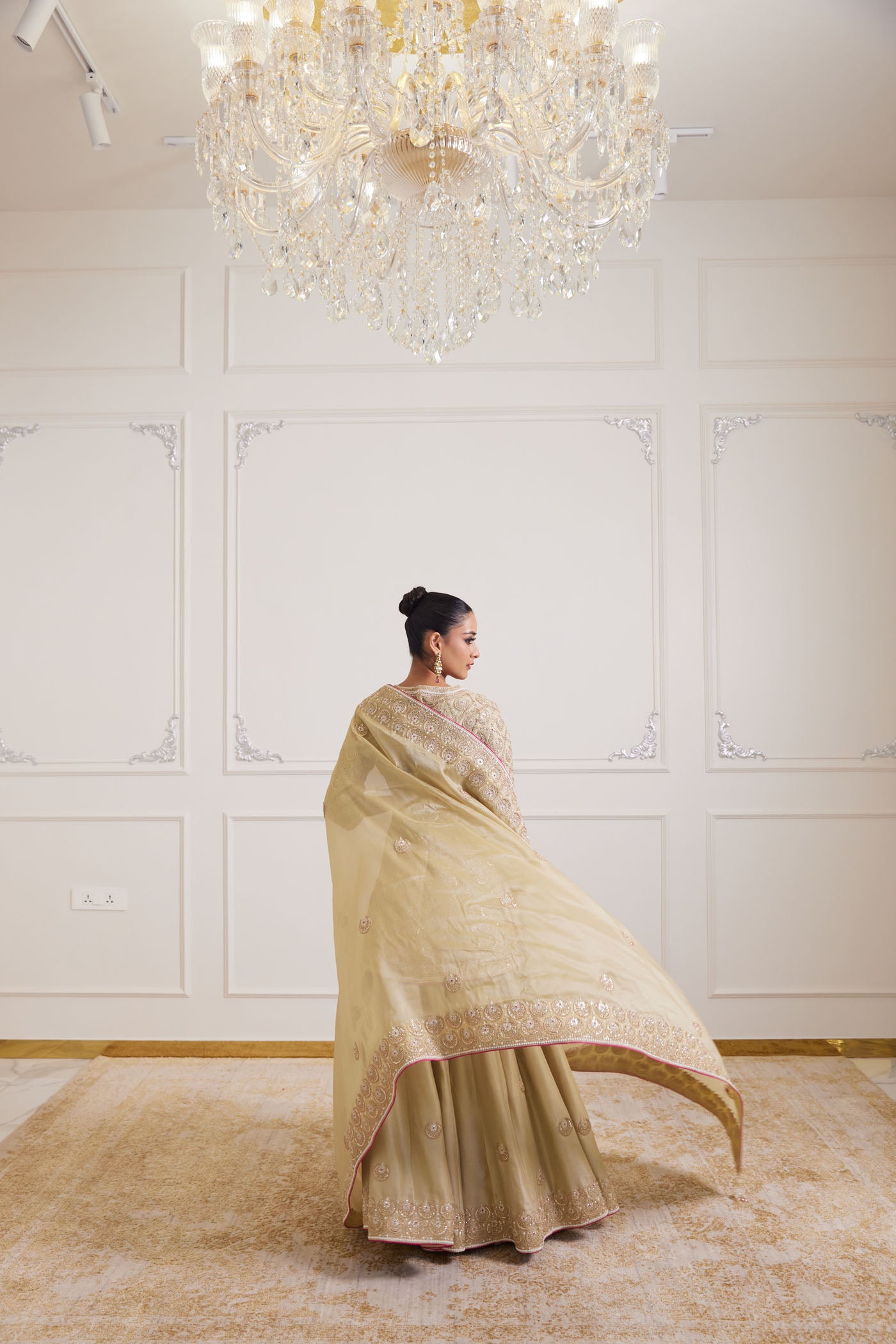 pastel green sharara set with dupatta