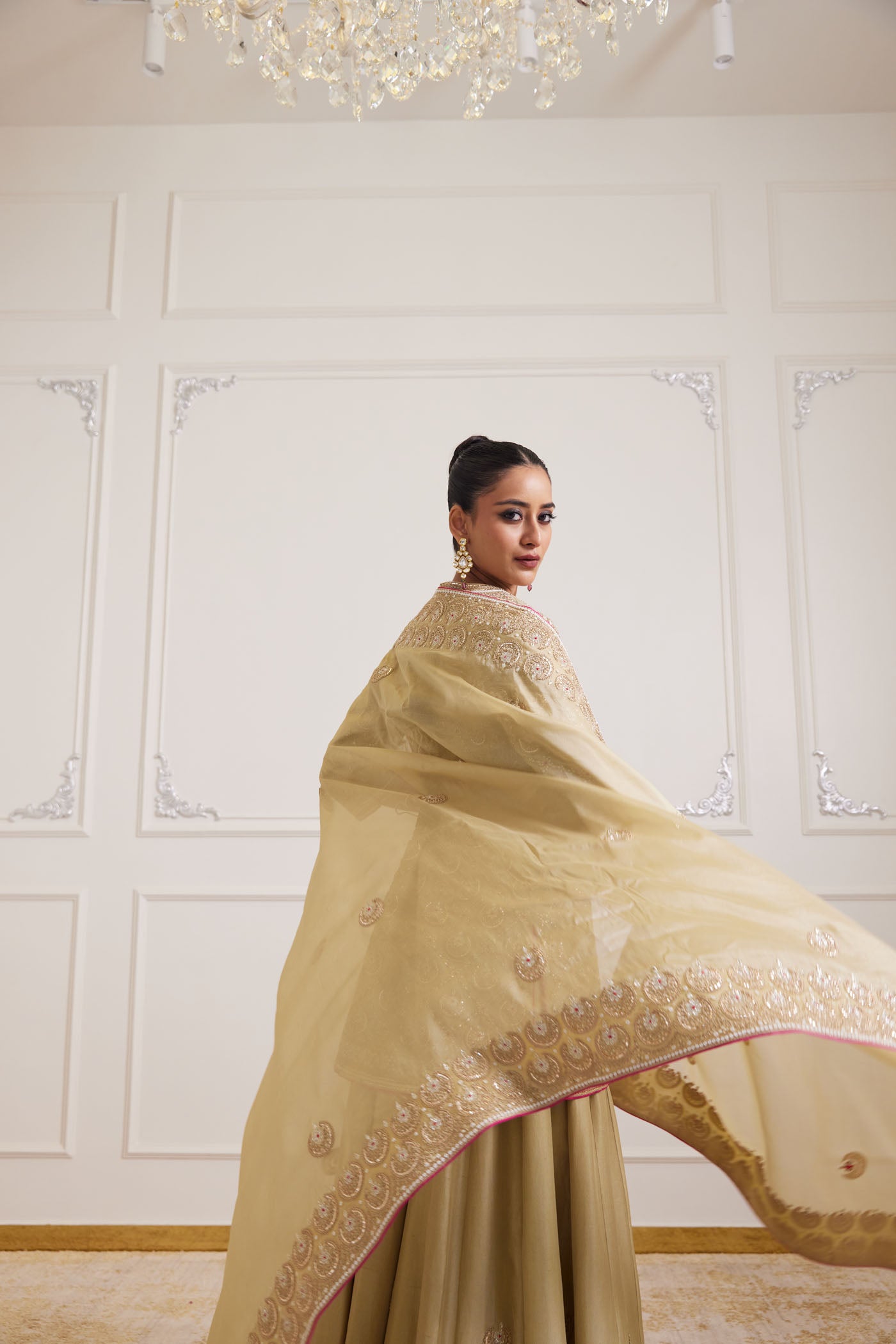 pastel green sharara set with dupatta