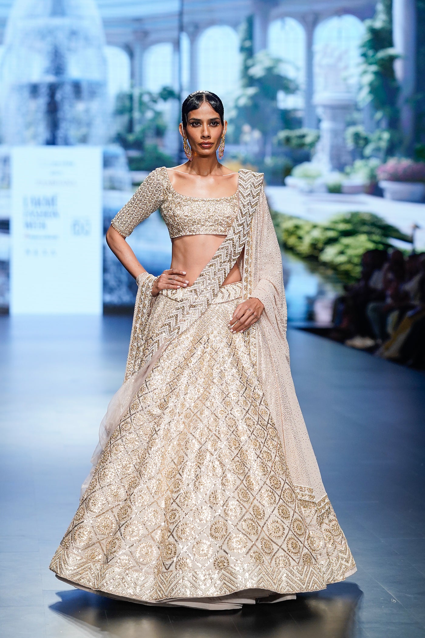 Pale pink Embellished Bridal Lehenga Set