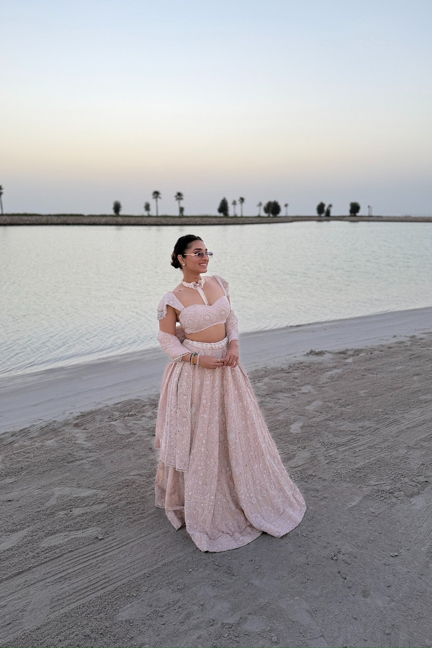 TASHEEN RAHIMTOOLA In blush pink chikankari lehenga set
