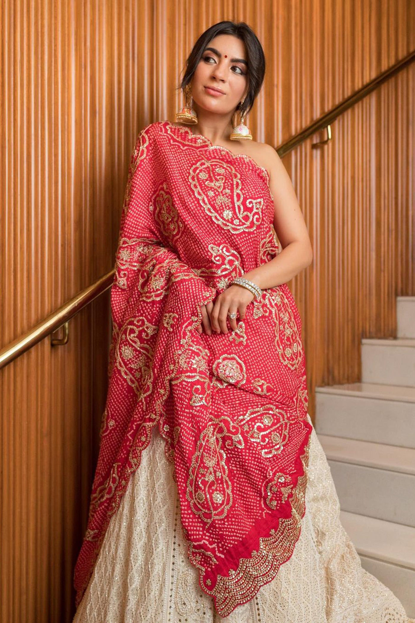 Ivory Embroidered Lehenga Set