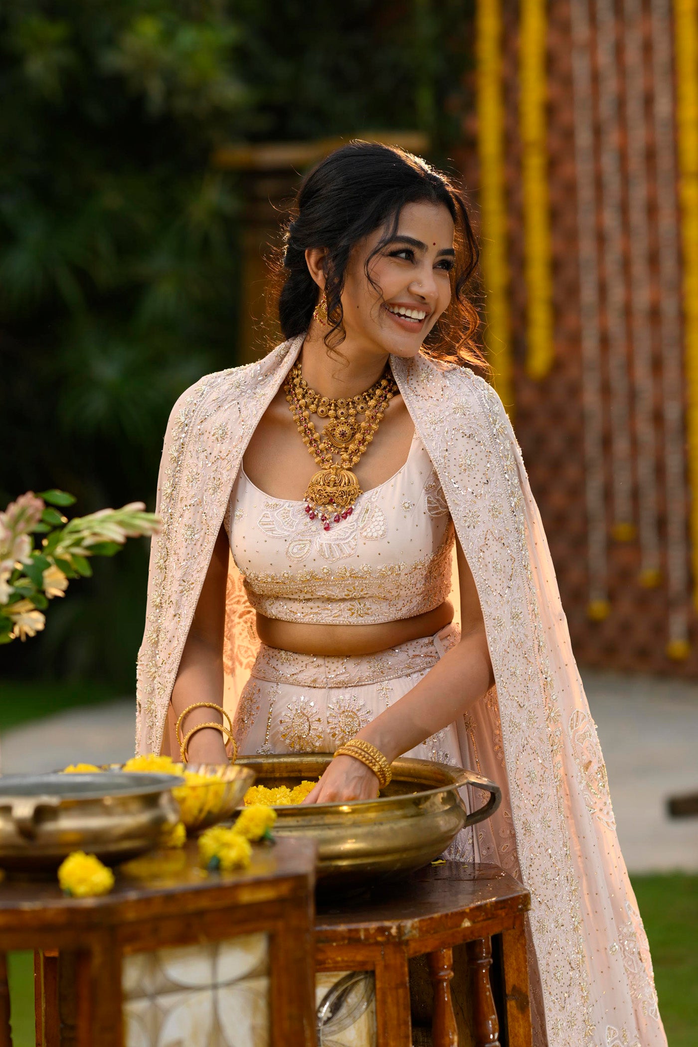 Ivory Chikankari Lehenga Set