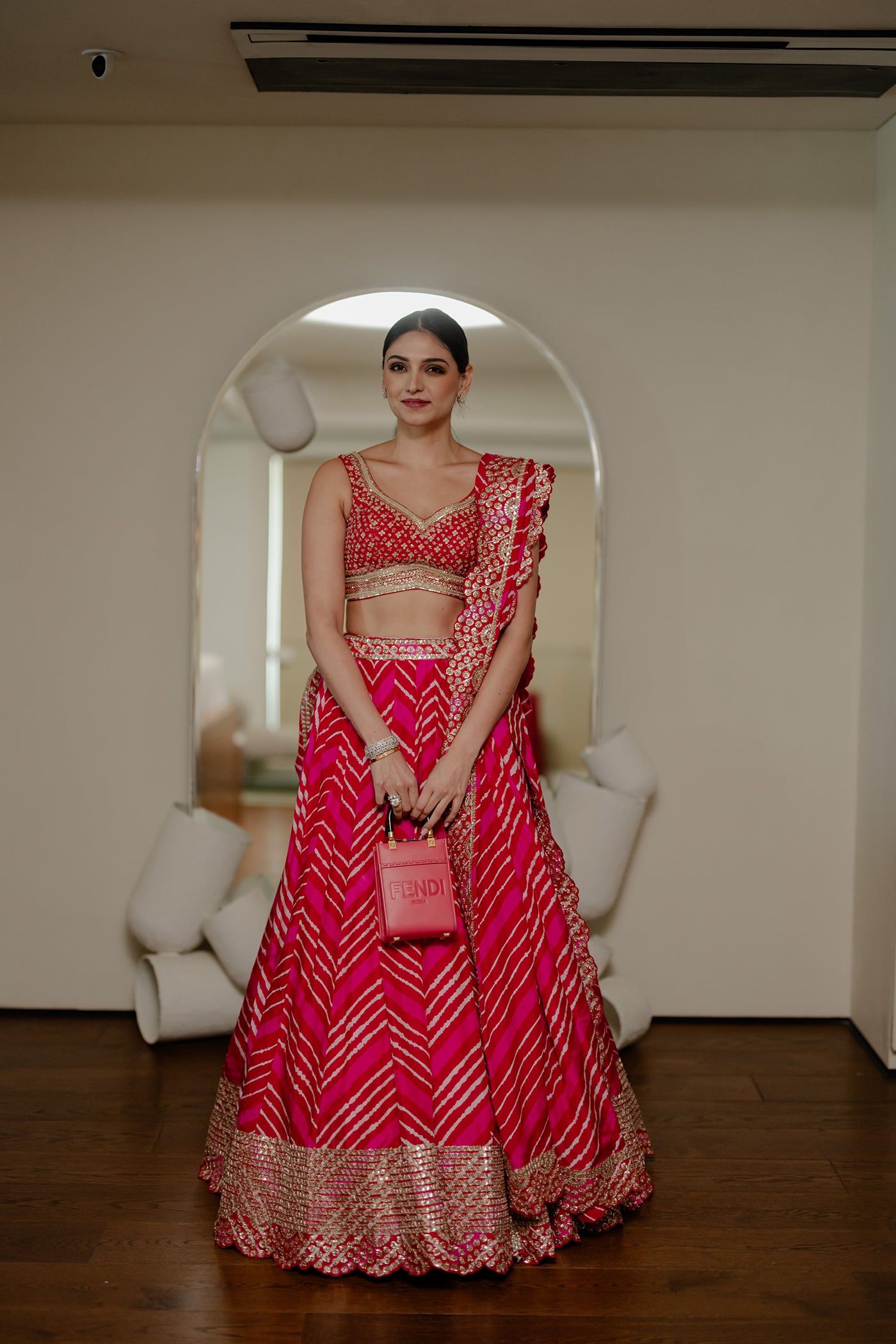 Leheriya Lehenga With Leheriya Dupatta And Blouse