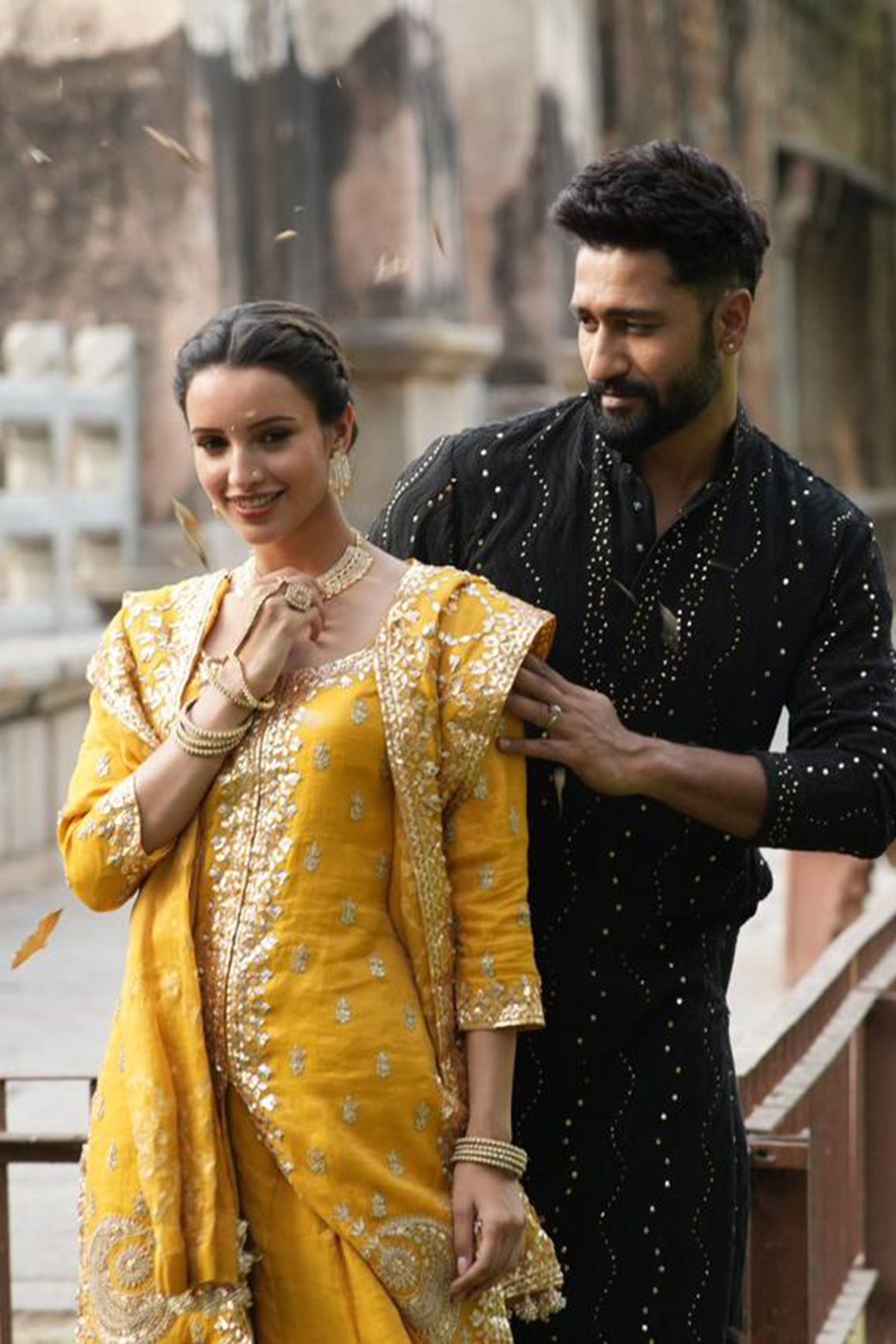 Yellow chanderi Sharara Set