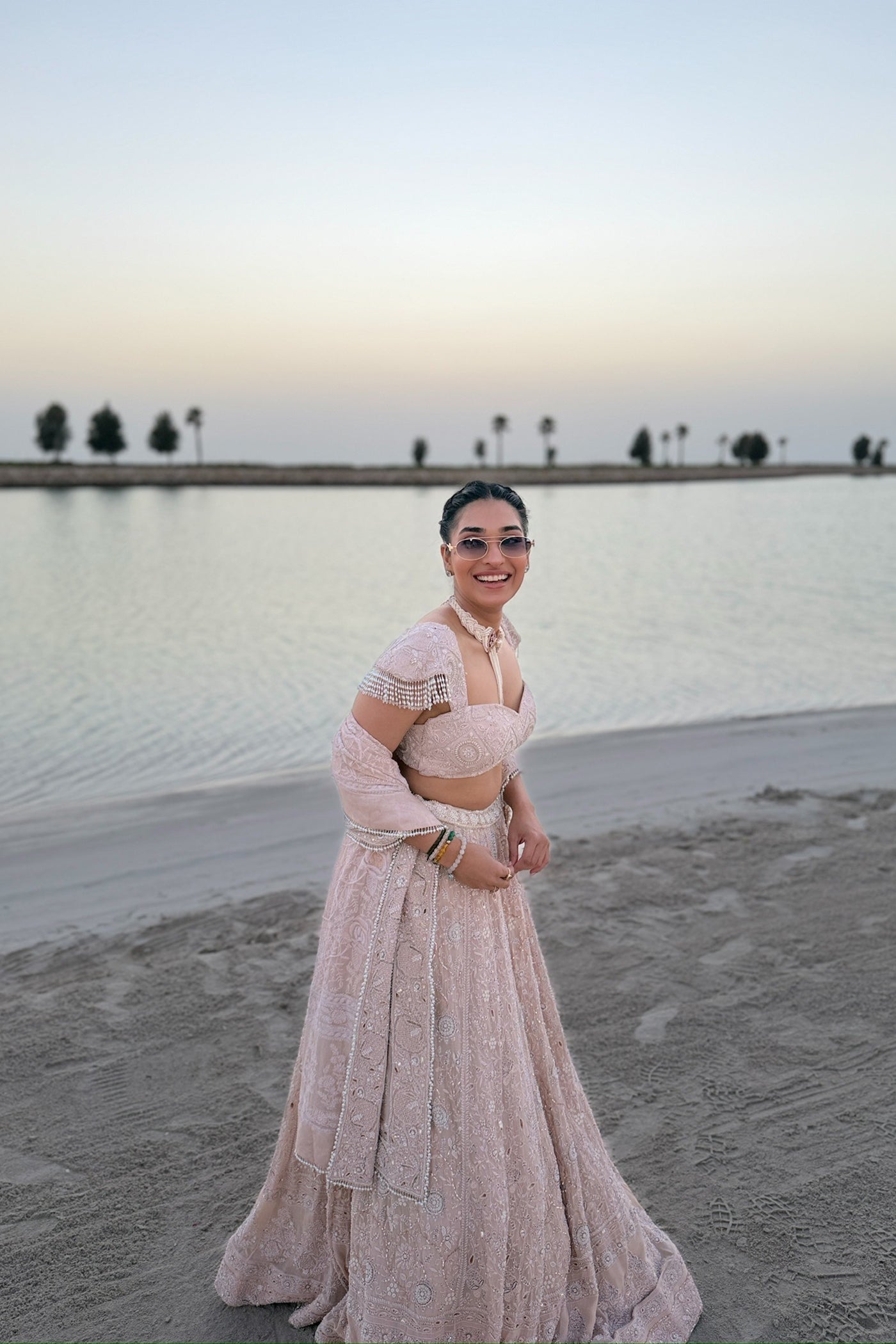 TASHEEN RAHIMTOOLA In blush pink chikankari lehenga set