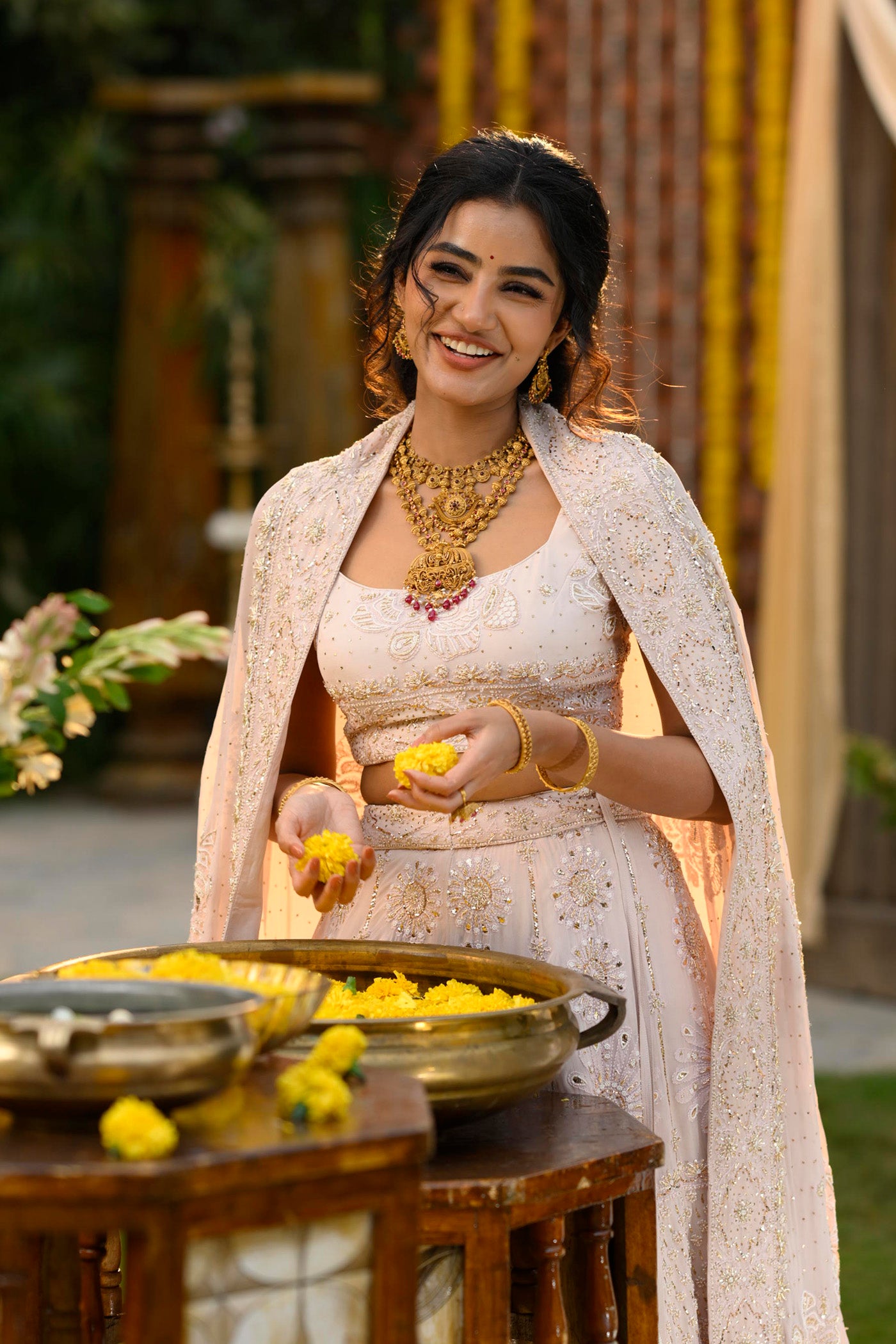 Ivory Chikankari Lehenga Set
