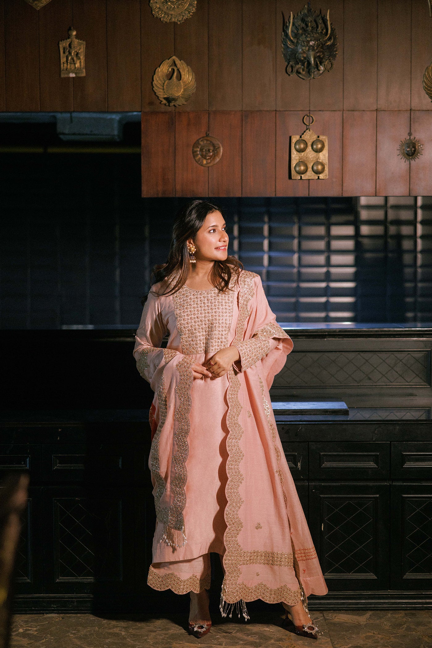 Blush Pink Embroidered Kurta Set