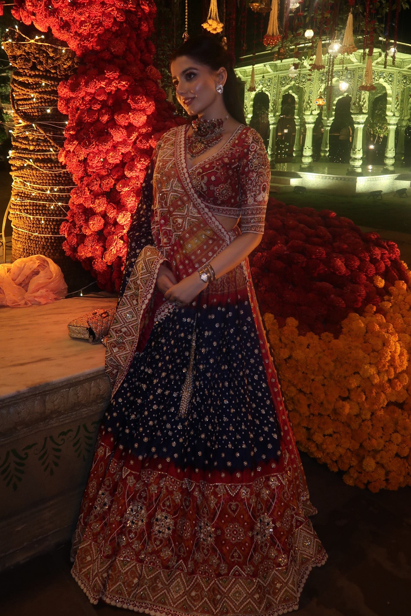 MAHIMA CHAWLA In Royal Patola Work Lehenga Set