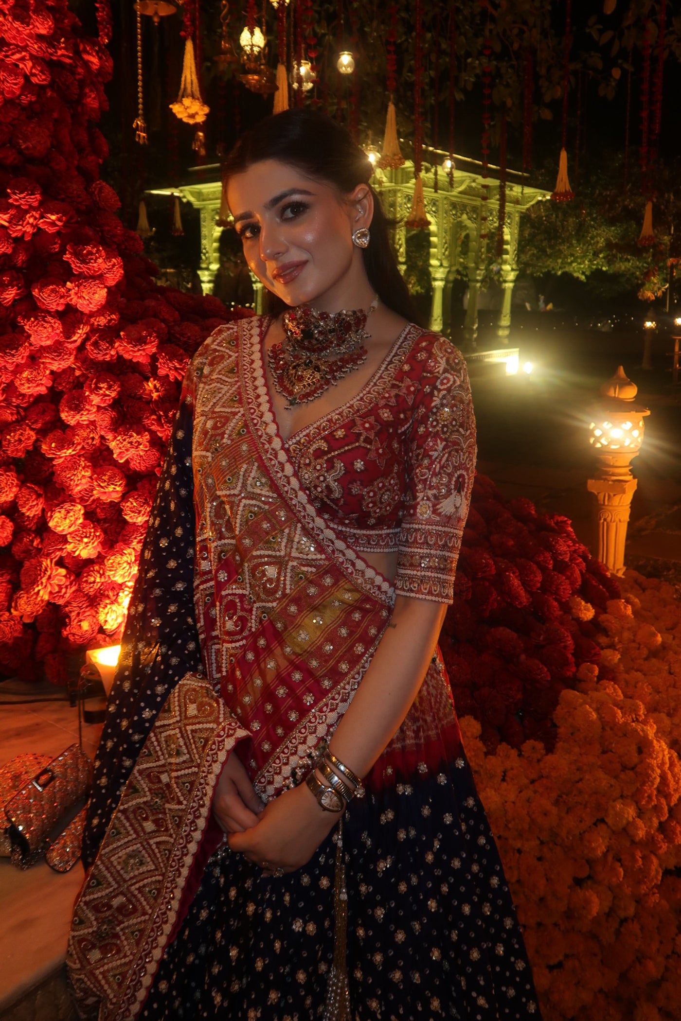 MAHIMA CHAWLA In Royal Patola Work Lehenga Set