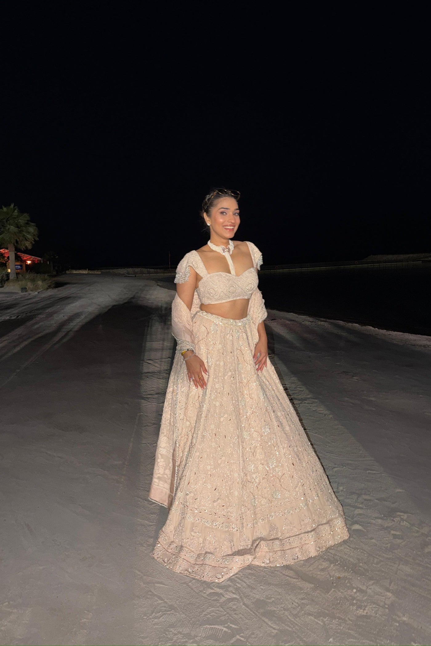 TASHEEN RAHIMTOOLA In blush pink chikankari lehenga set