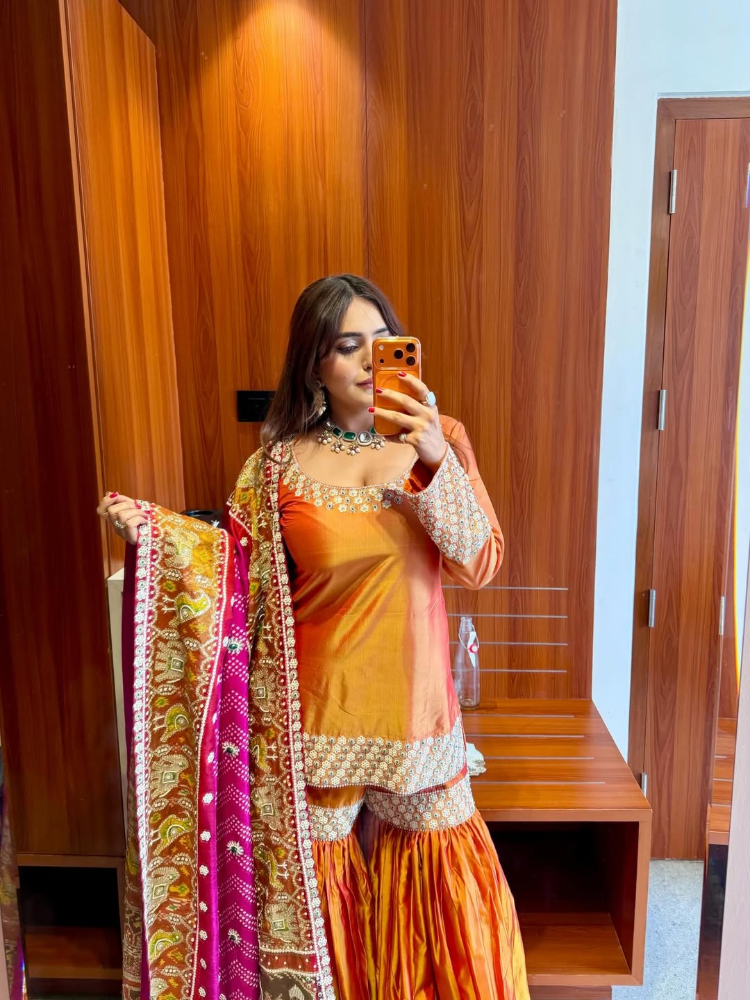 SONAM CHABBRA In Kesari Sharara Set