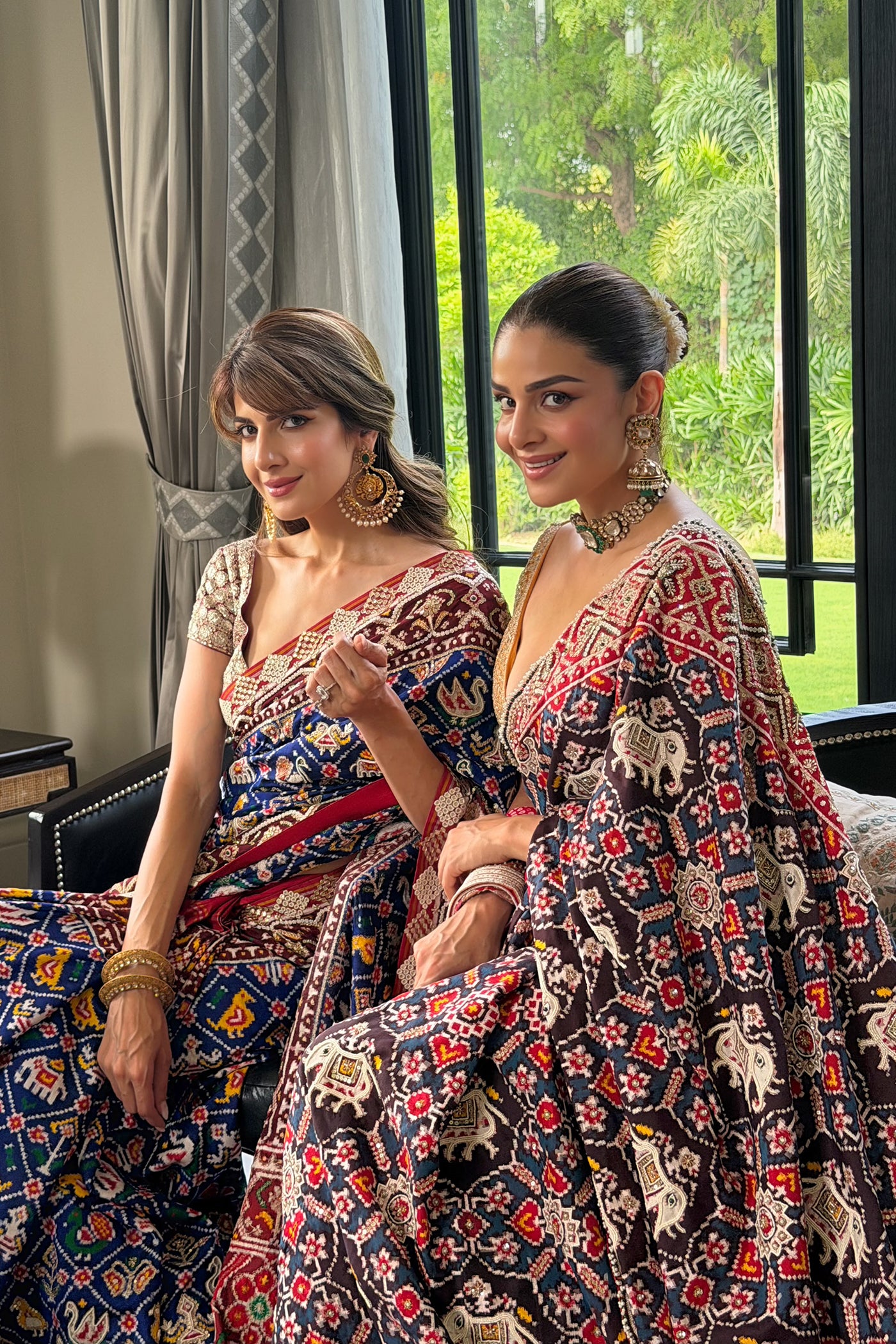 NAGAR SISTERS IN Royal Blue Patola Heritage Saree Set