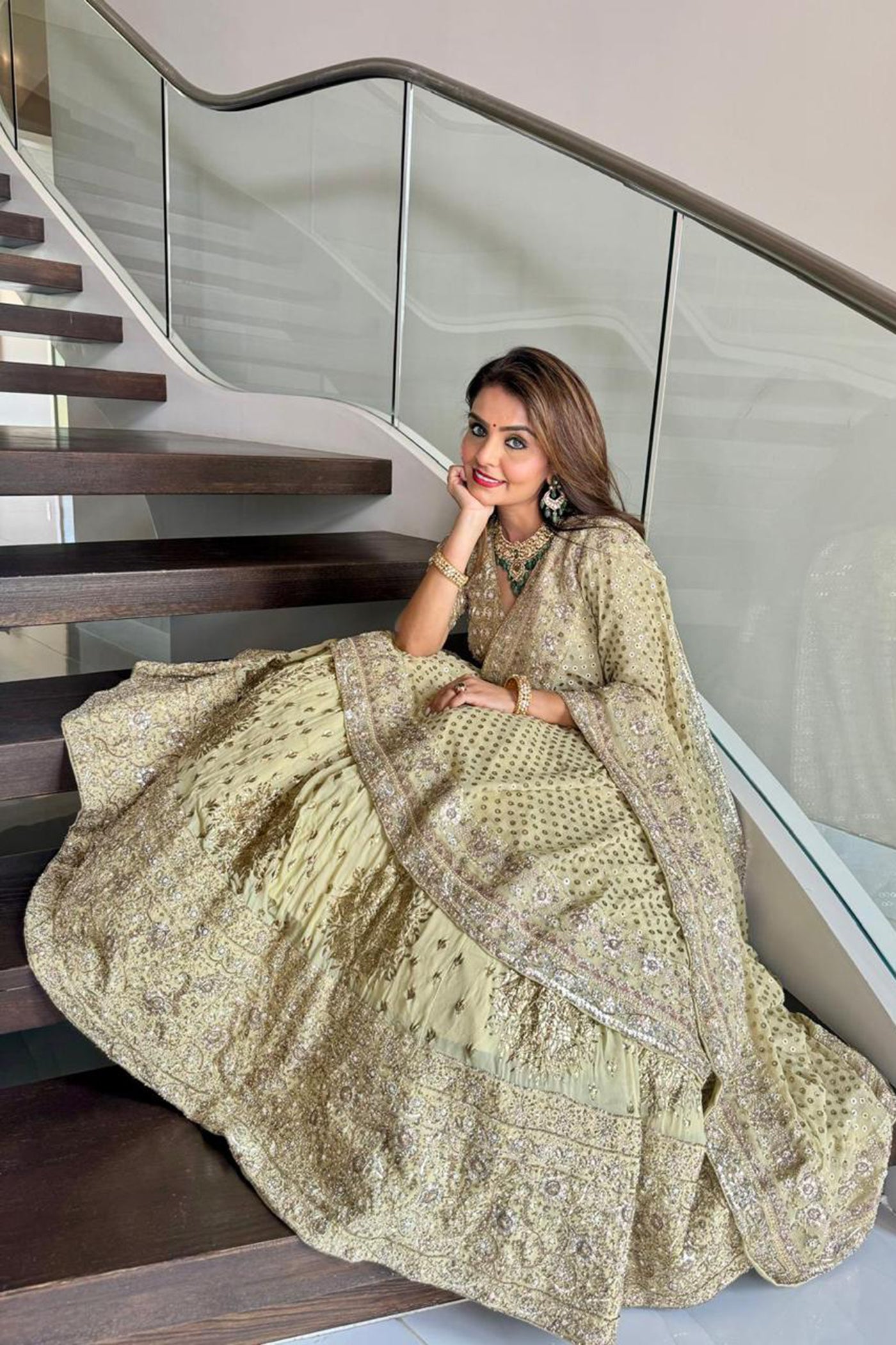 Sage Green Lehenga Set