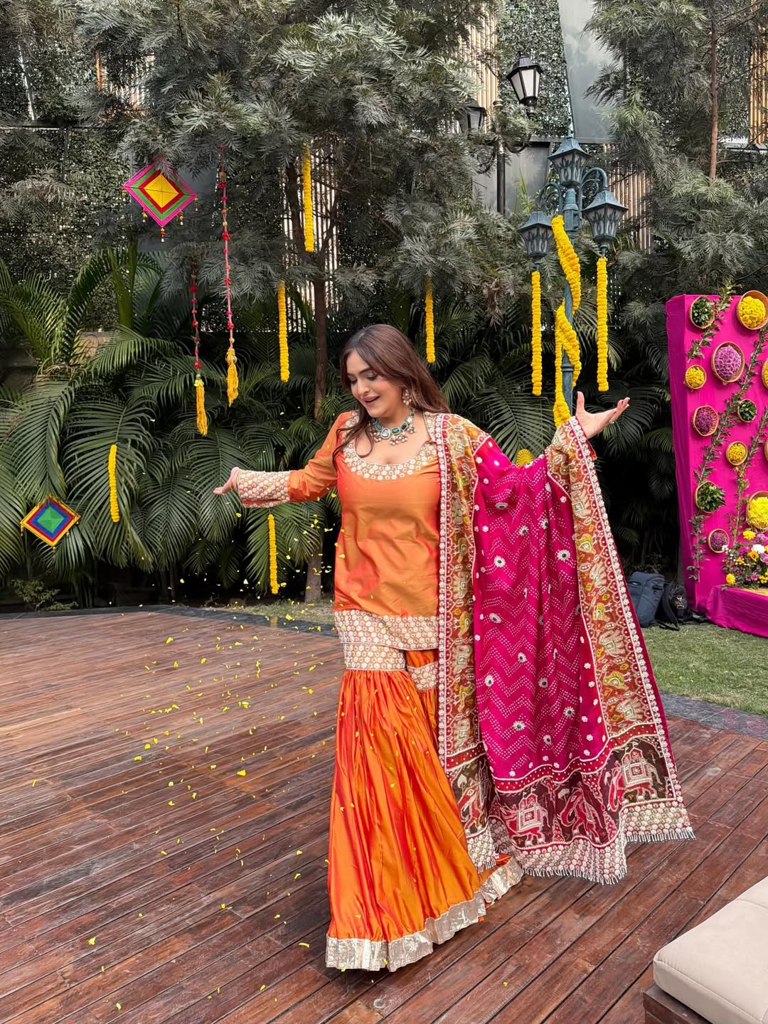 SONAM CHABBRA In Kesari Sharara Set