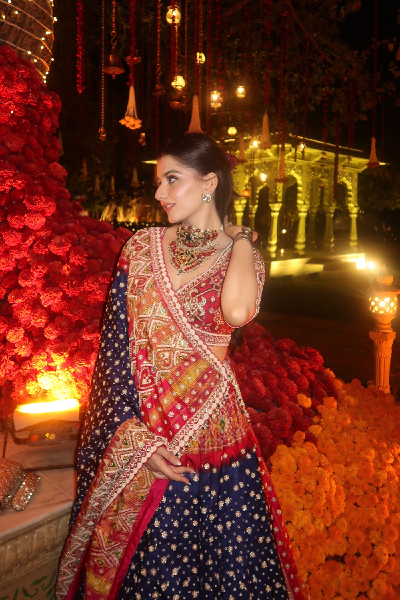 MAHIMA CHAWLA In Royal Patola Work Lehenga Set