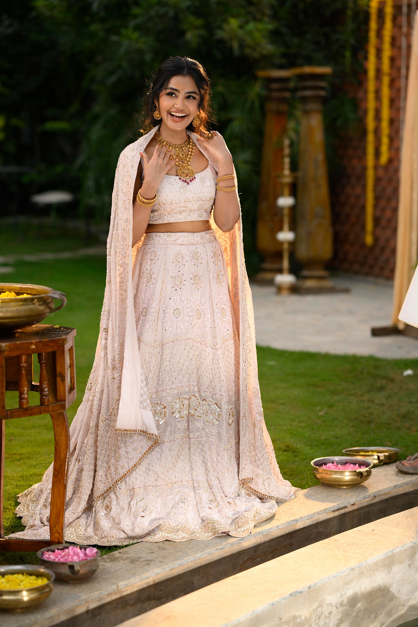 Ivory Chikankari Lehenga Set