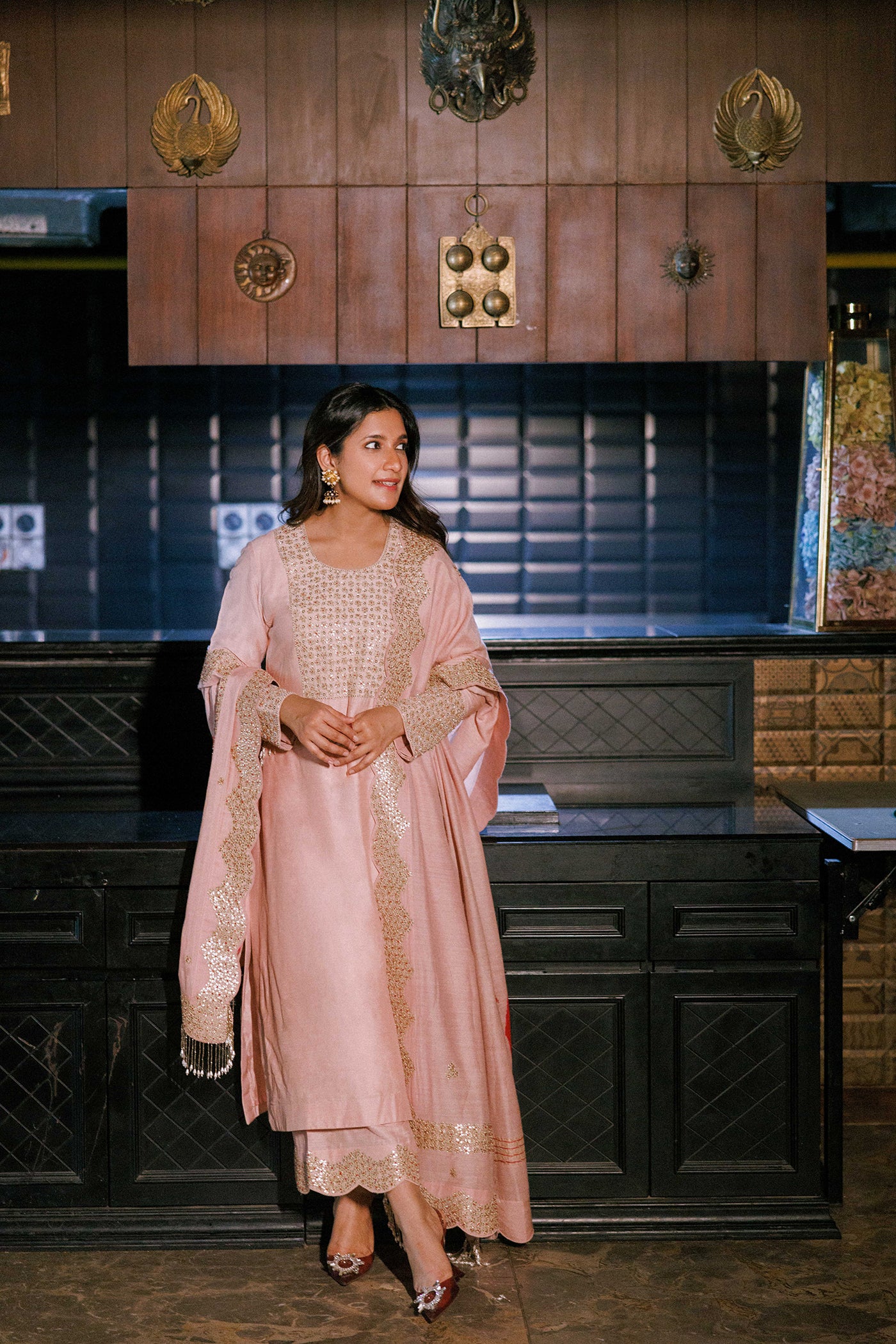 Blush Pink Embroidered Kurta Set