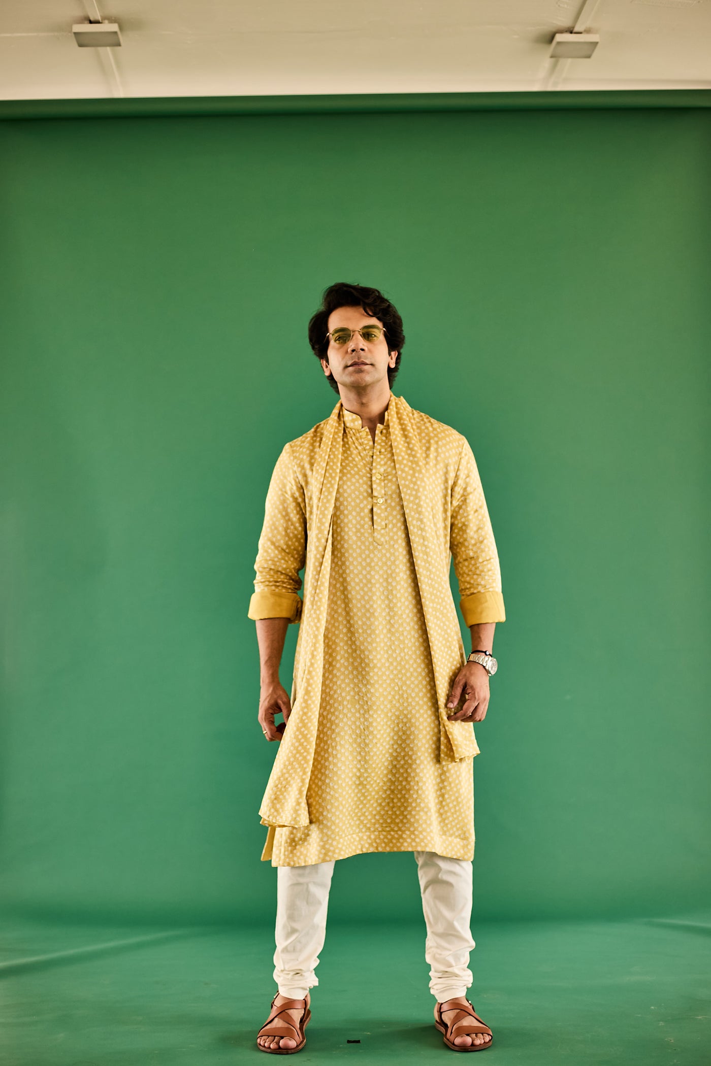 YELLOW DOT BANDHANI GAJJI SILK KURTA SET