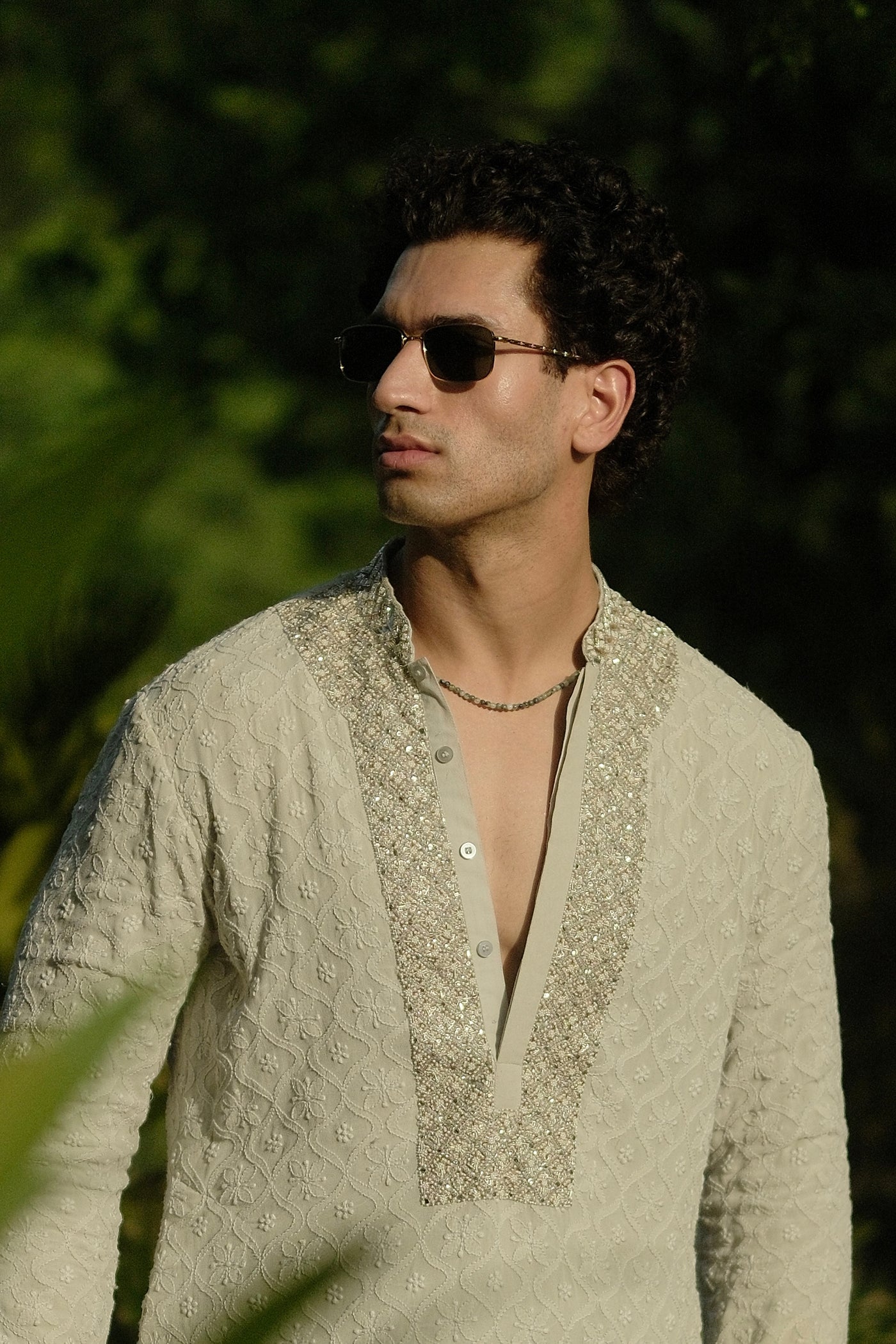 Mint Embroidered Kurta Set