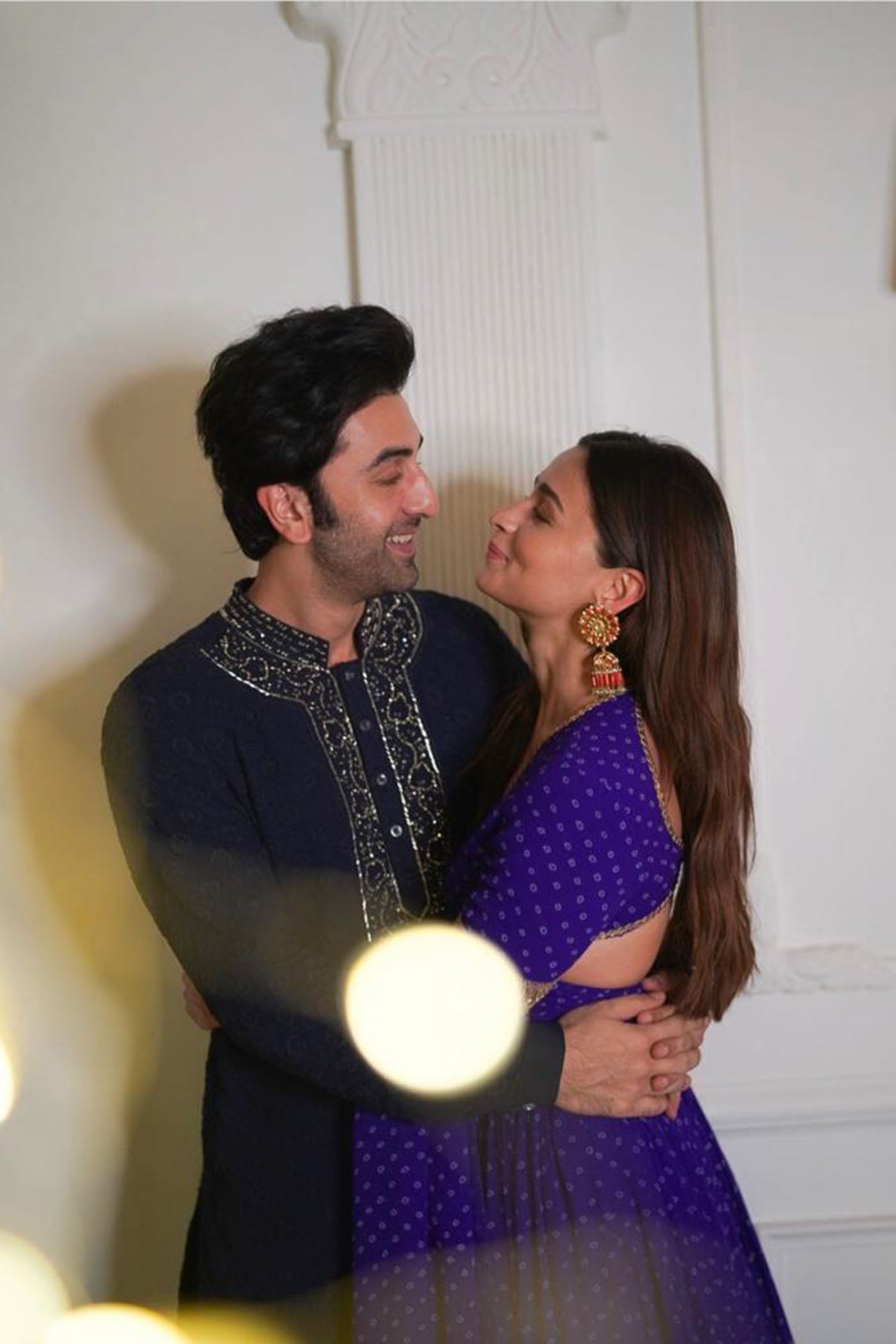 Blue Chikan Kurta Set