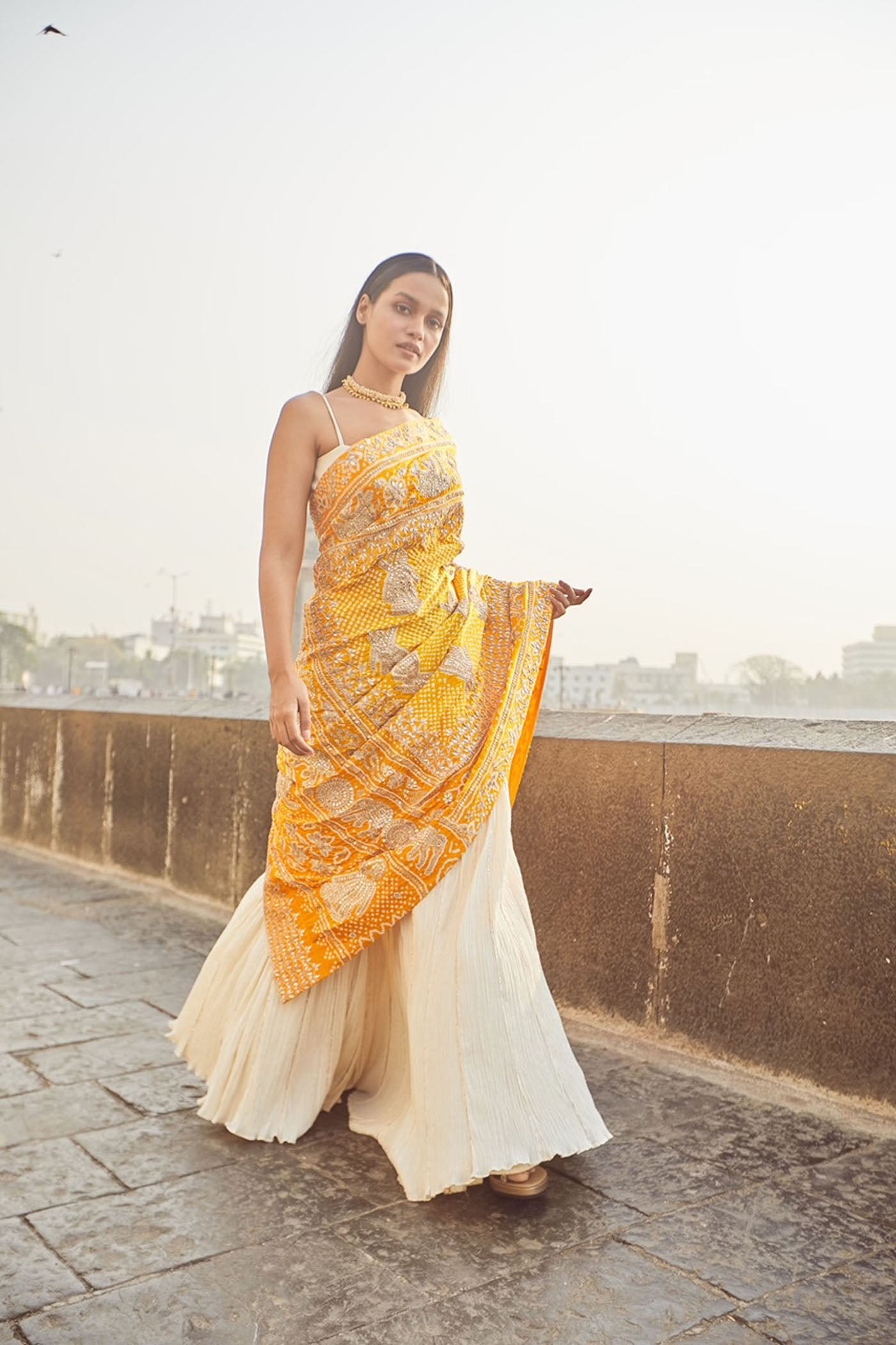 ivory crush sharara set