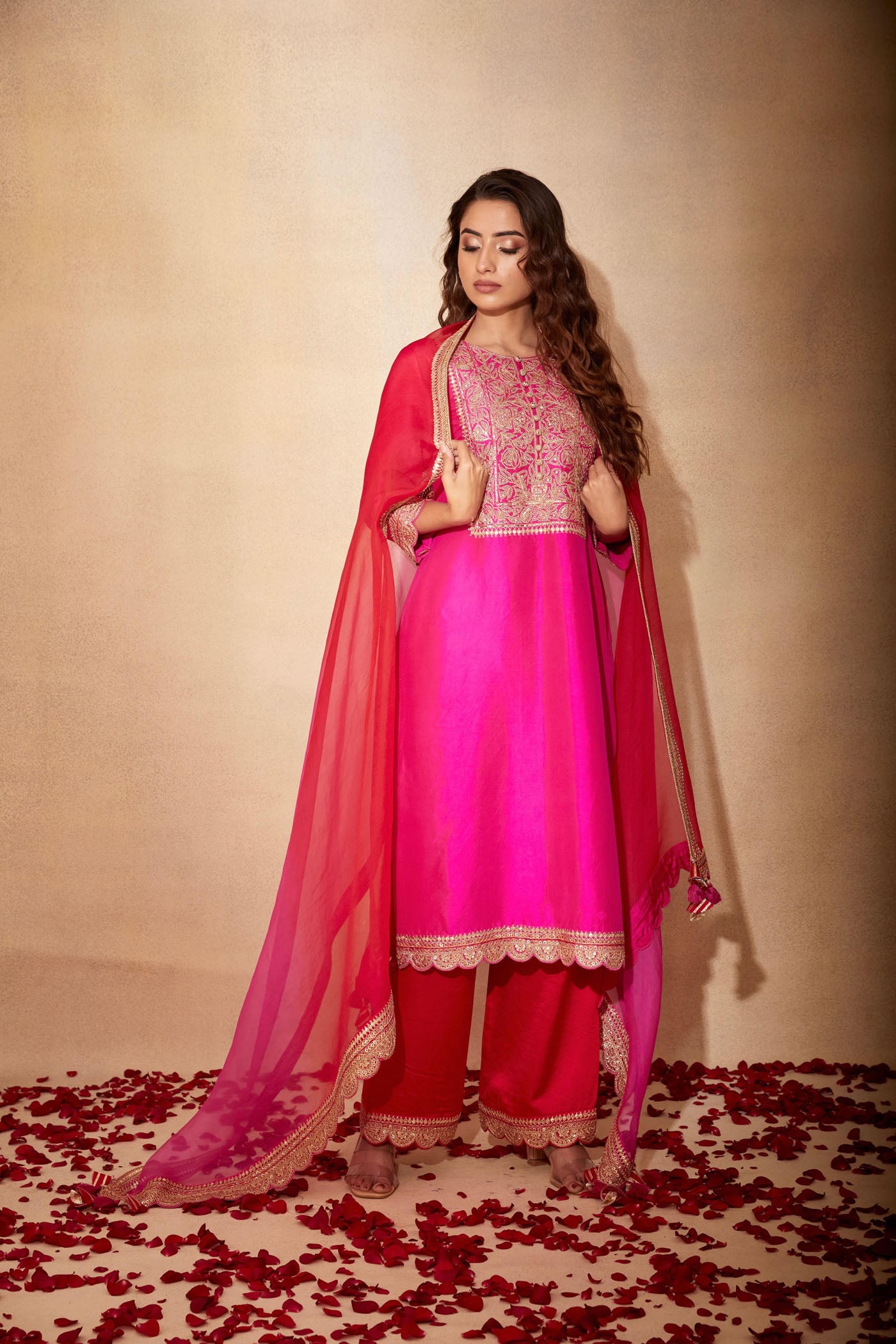 Pink kurta set