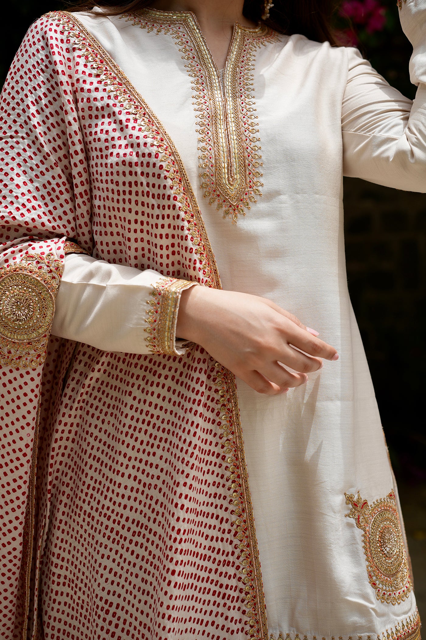 NIKITA VASDEV IN Ivory Kurta Set