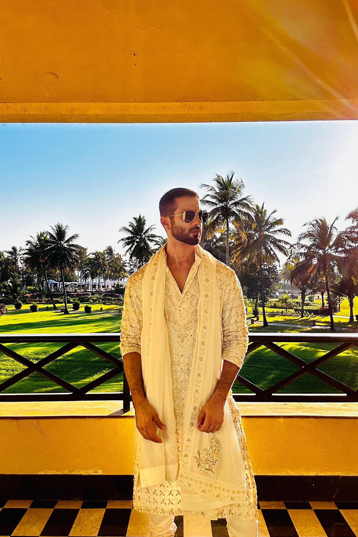 Ivory Chikan Kurta Set