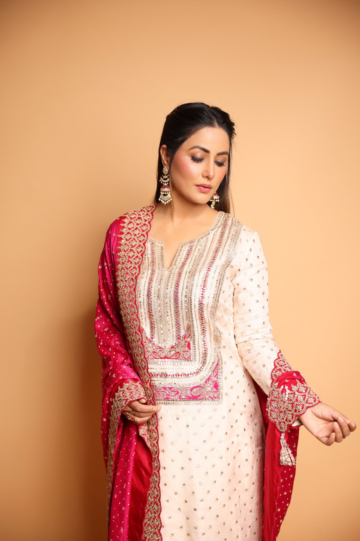 Ivory Chanderi Silk Kurta Set