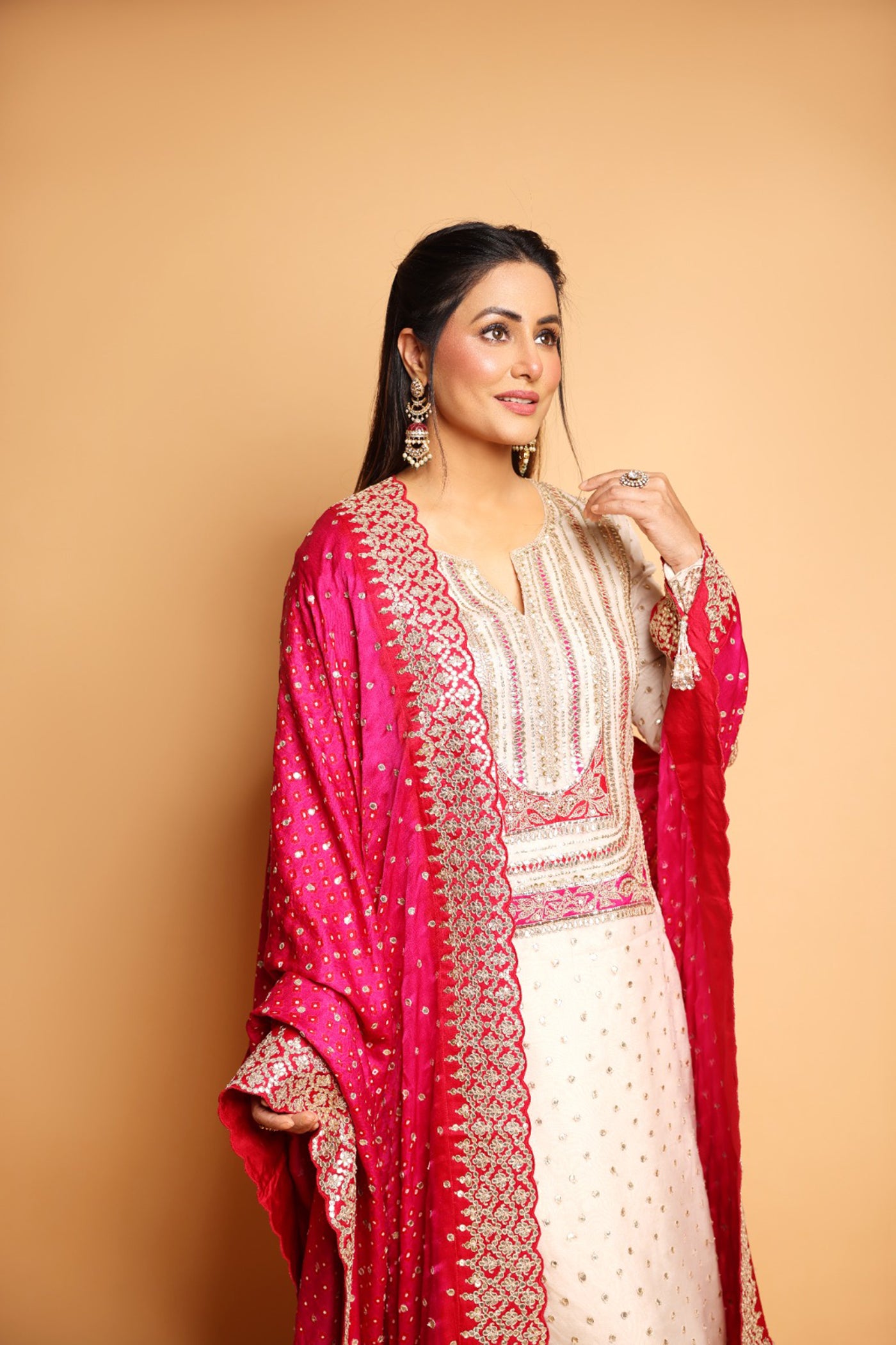 Ivory Chanderi Silk Kurta Set