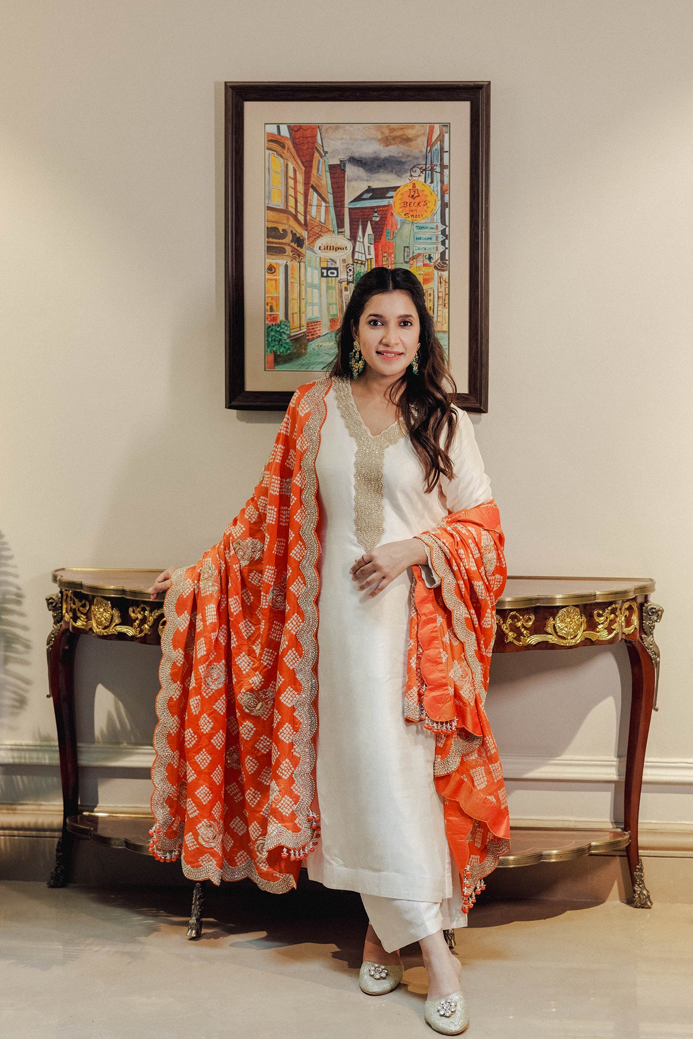 White Silk Kurta Set