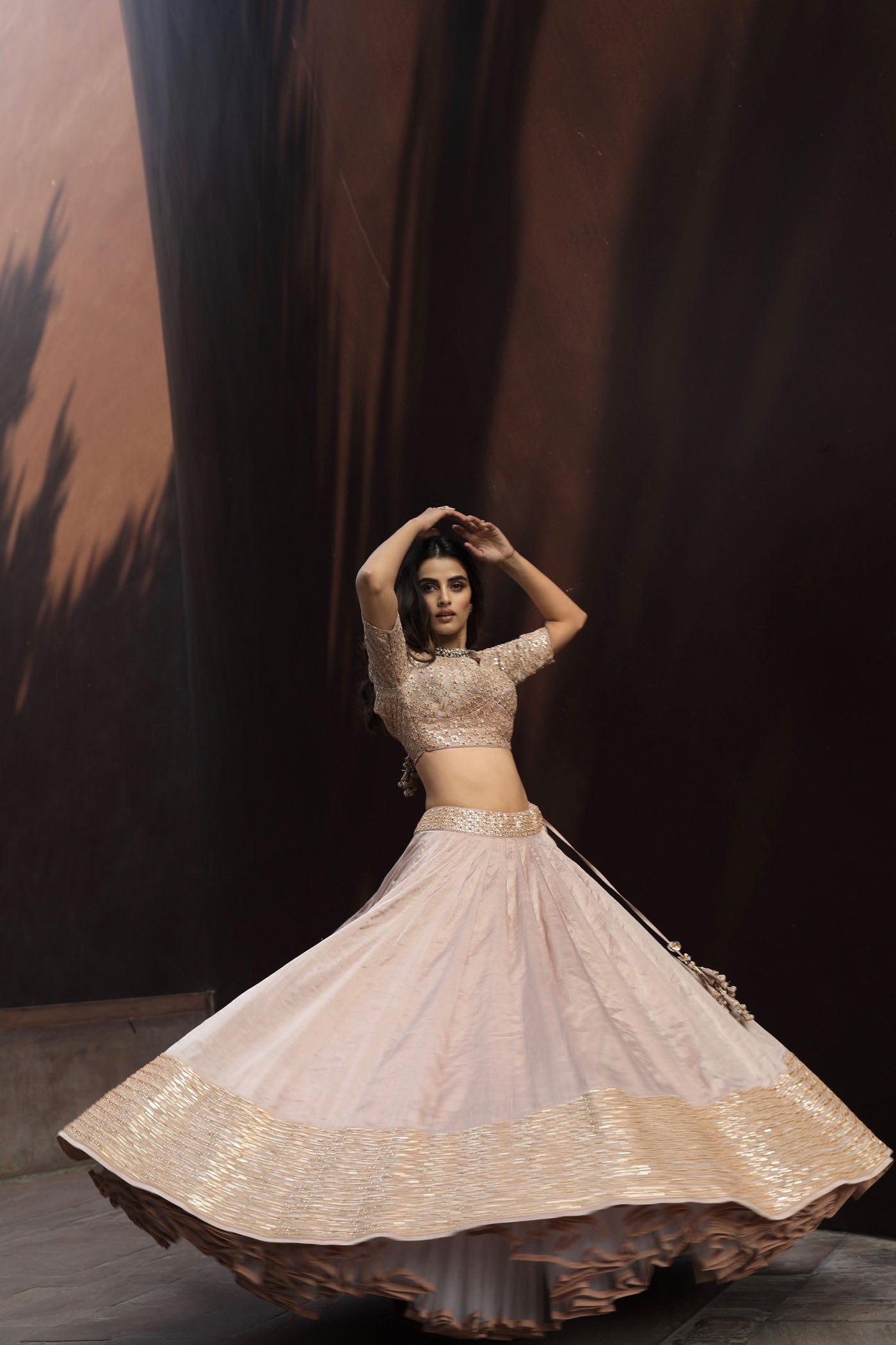 Blush Banarasi Lehenga Set