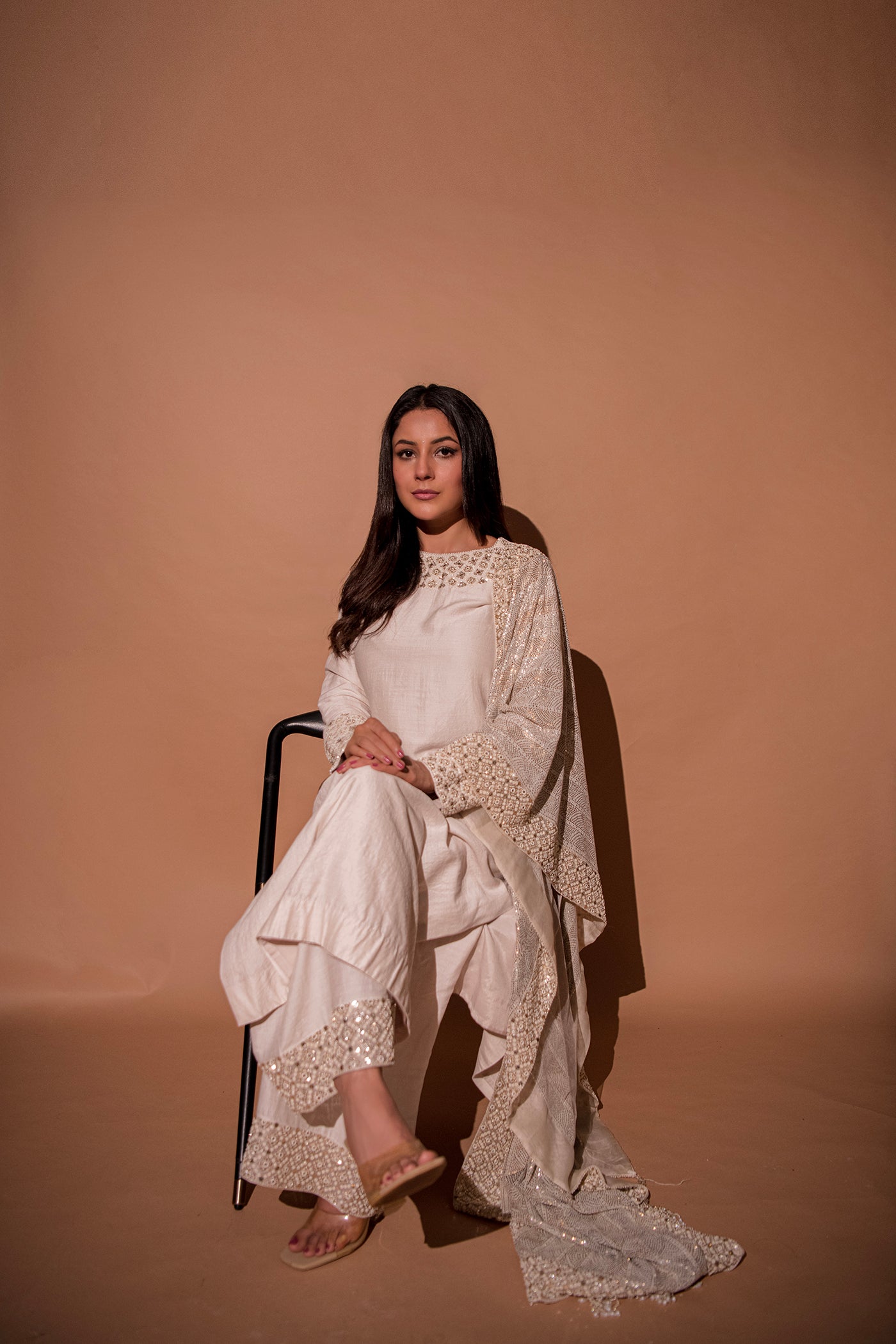 Ivory Moonga Silk Kurta Set