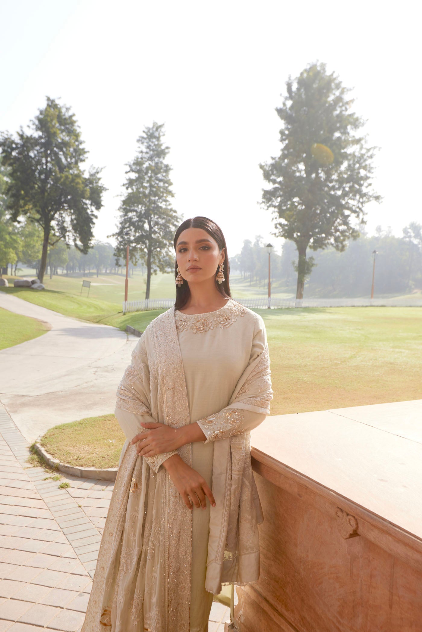 Grey Embroidered Kurta Set