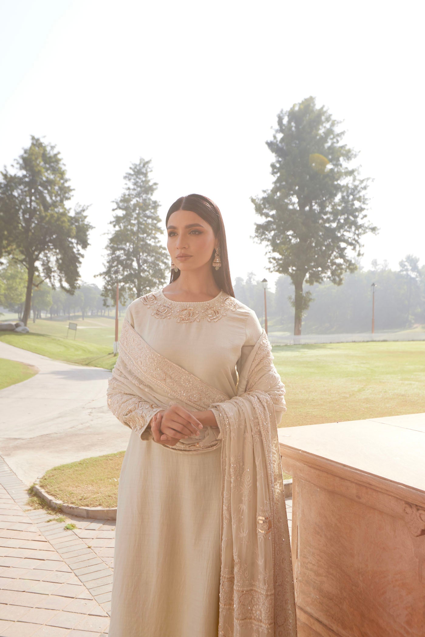 Grey Embroidered Kurta Set