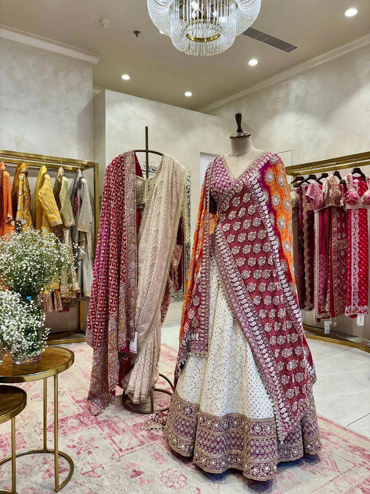Ivory chikankari Lehenga