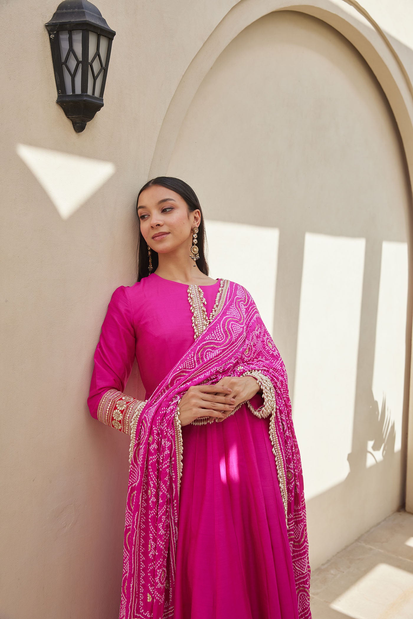 Pink Anarkali Set