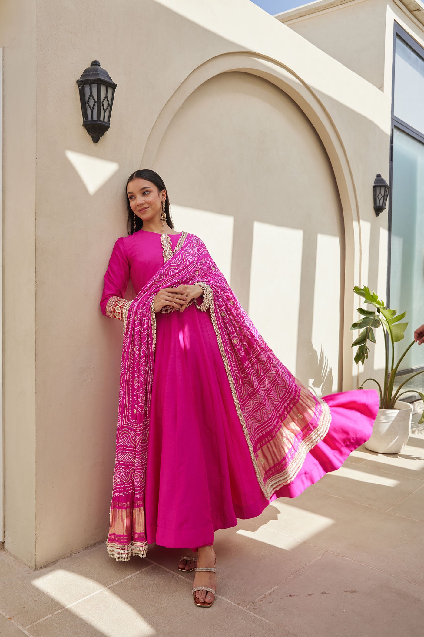 Pink Anarkali Set