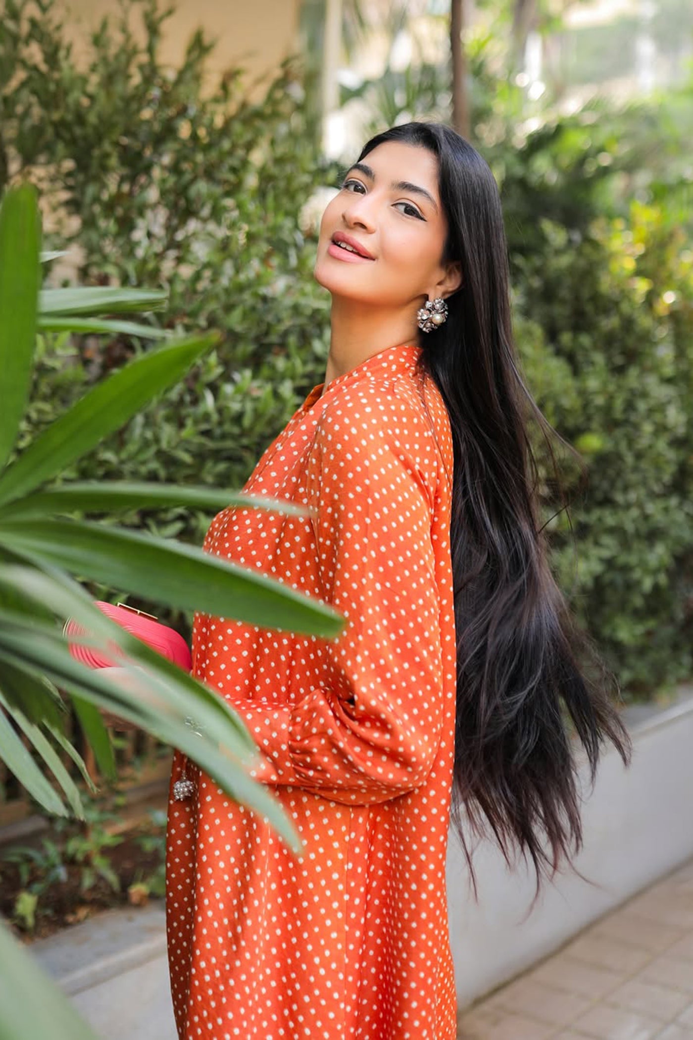 Orange Gajji Silk Bandhani Co-Ord Set
