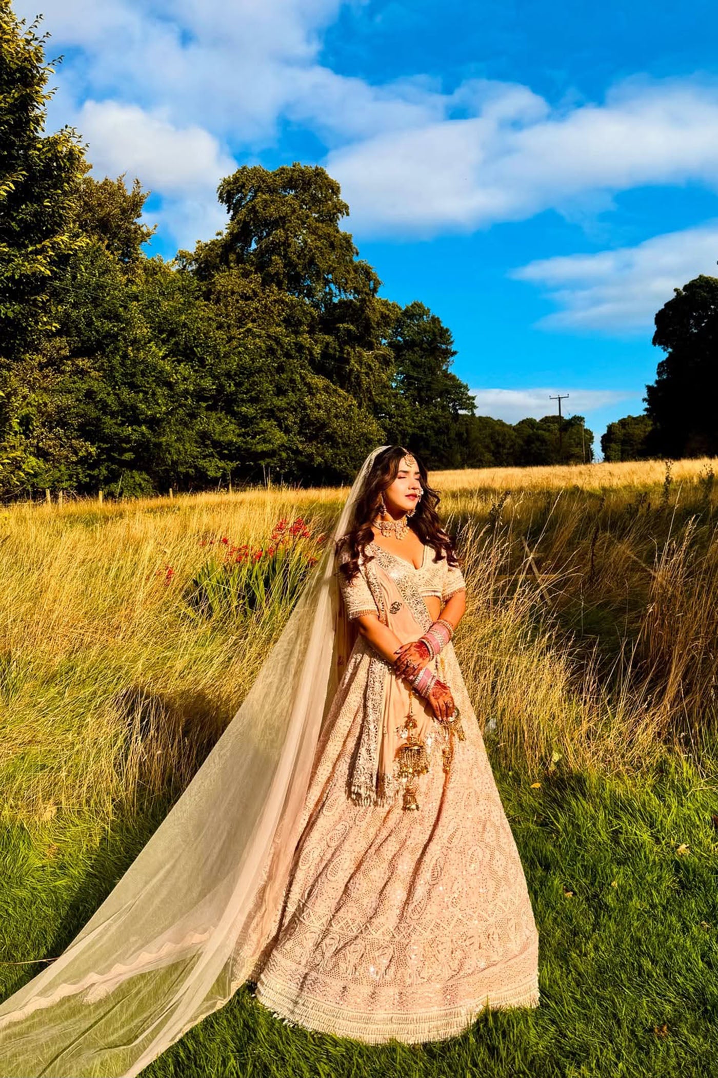 Blush Pink Chikan Lehenga Set