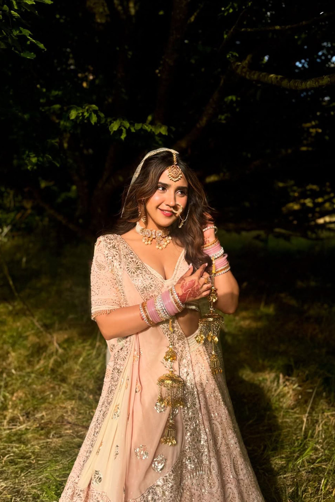 Blush Pink Chikan Lehenga Set