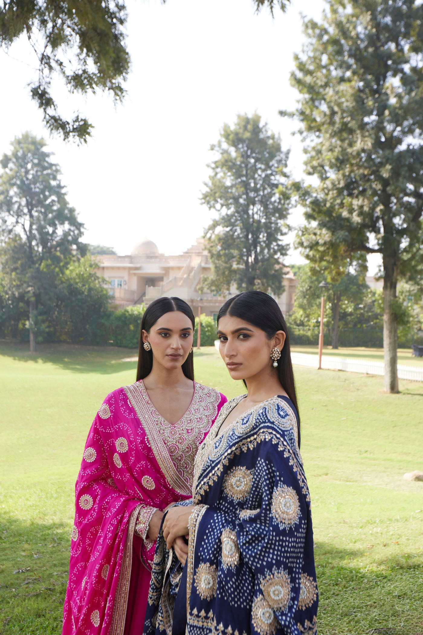 Midnight Blue Moonga Silk Cutdana Work Anarakli Set