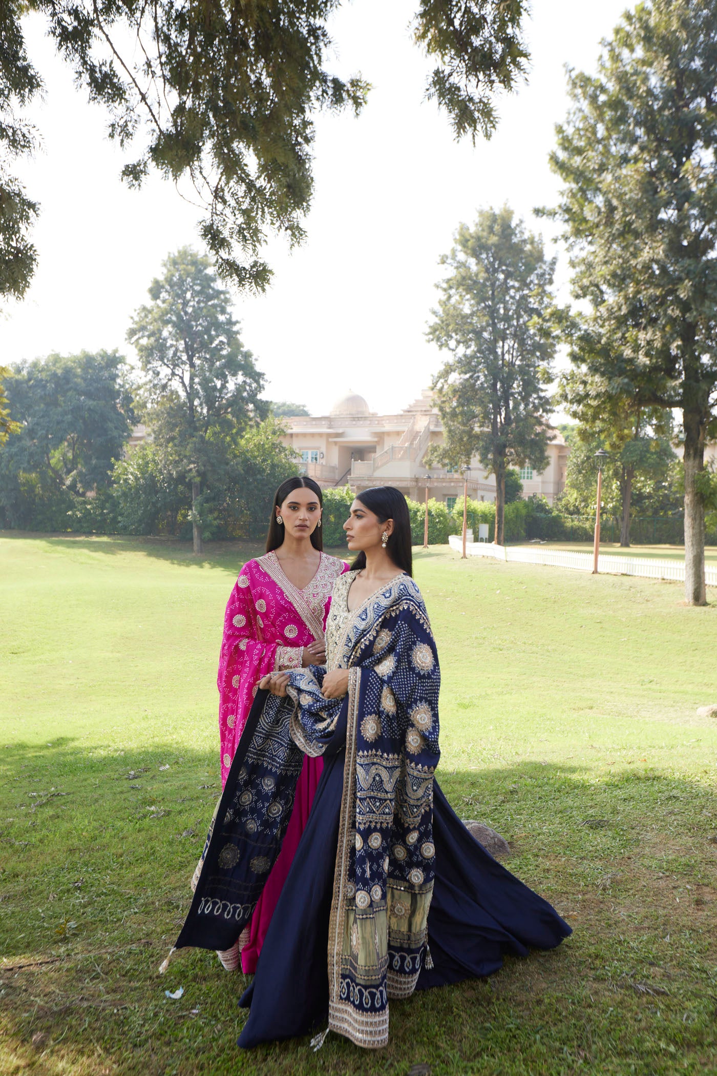 Midnight Blue Moonga Silk Cutdana Work Anarakli Set