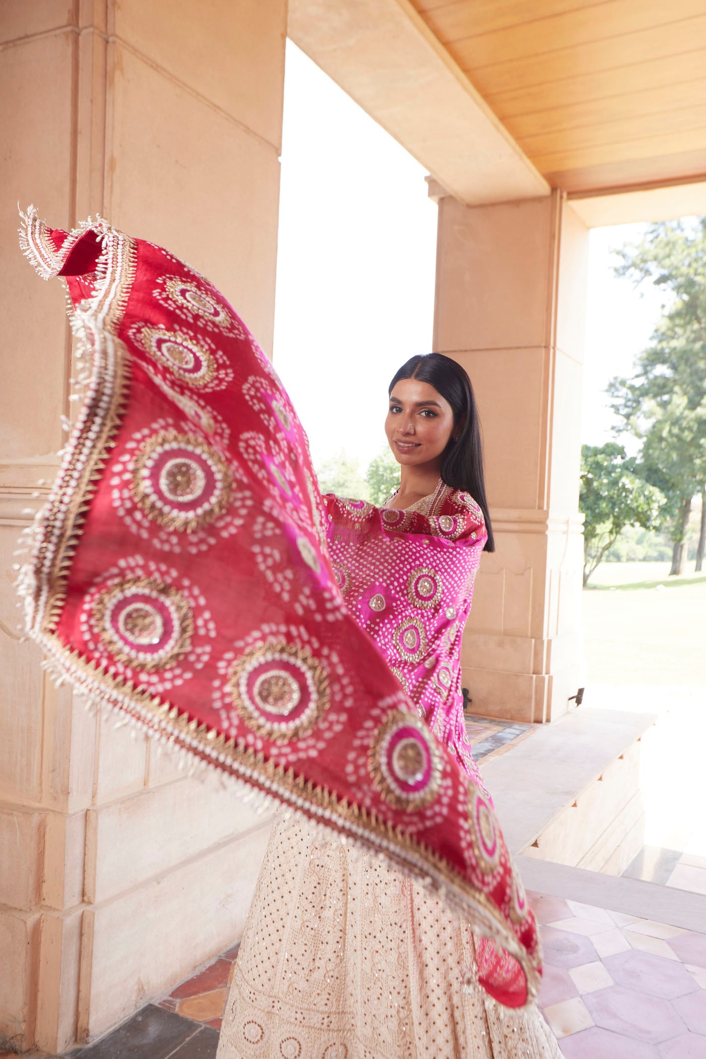 Ivory Chikankari Anarkali Set