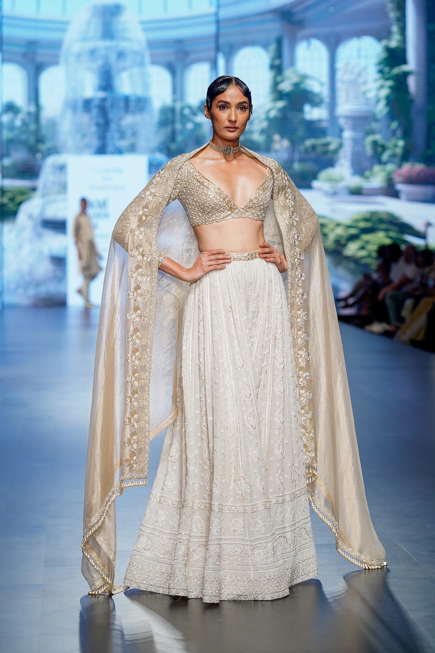 Ivory Embellished Lehenga Set