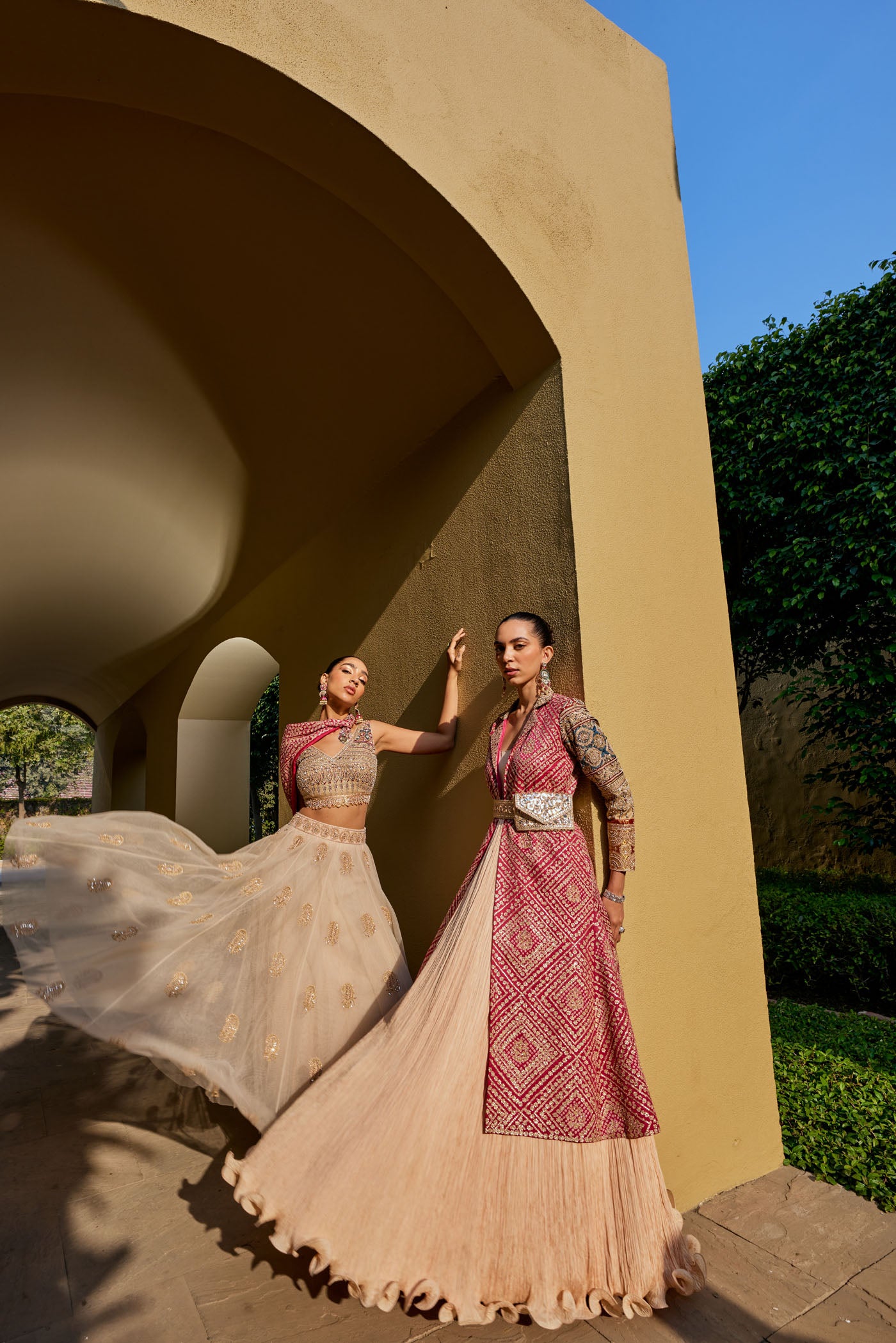 Ivory Gold Lehenga Set