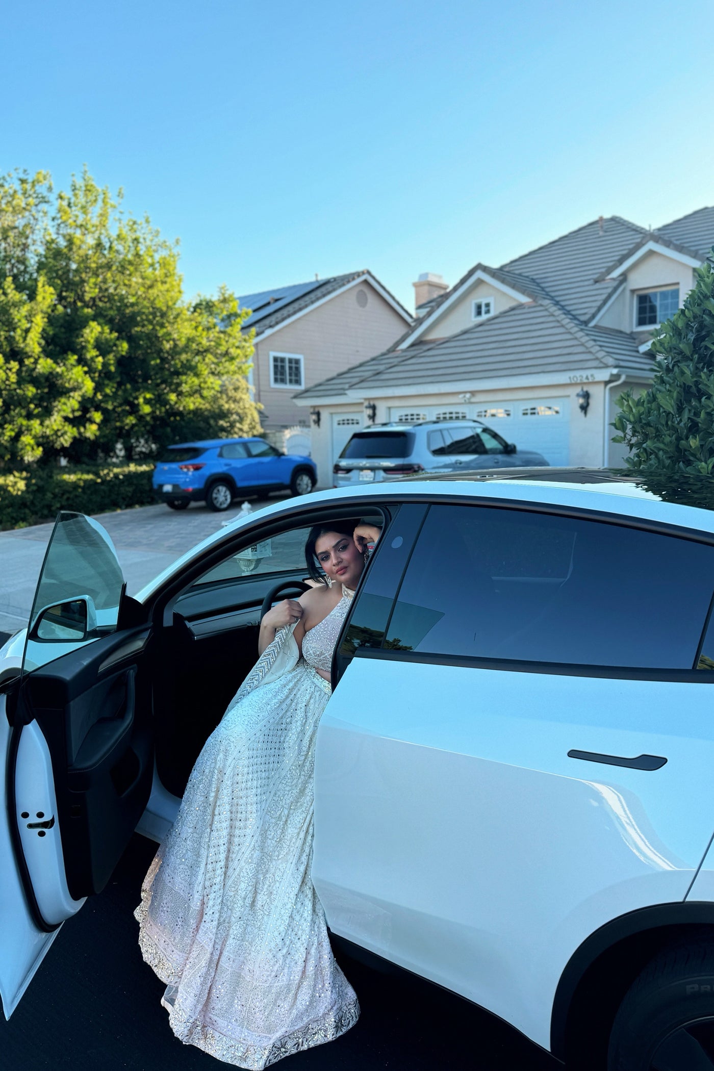 Blush Pink Halter-Neck Embroidered Lehenga Set