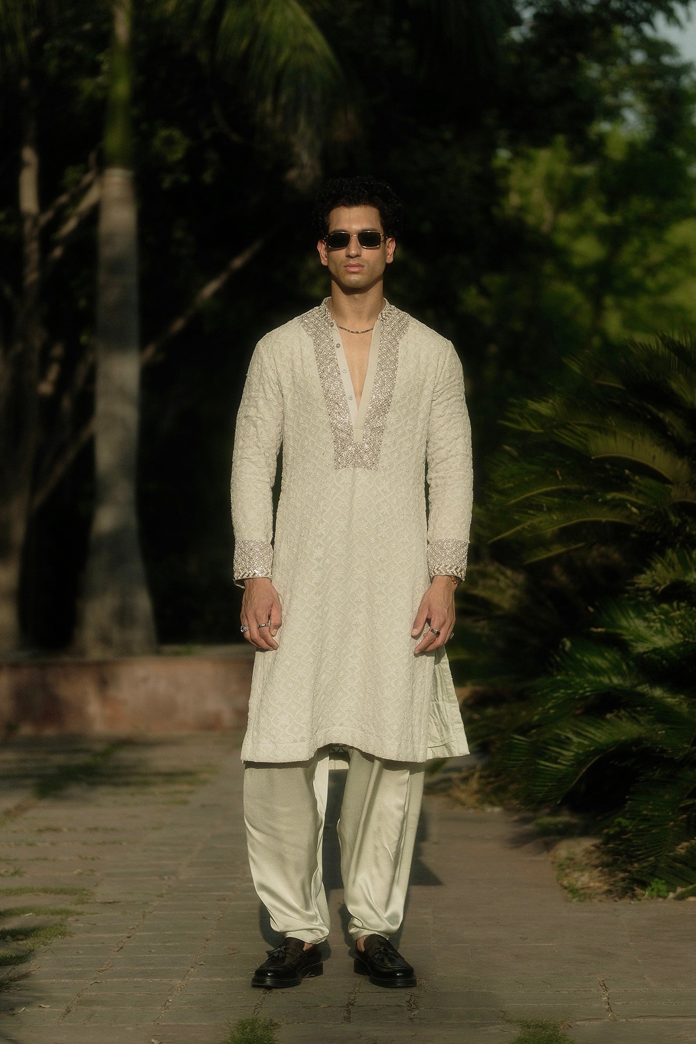 Mint Embroidered Kurta Set